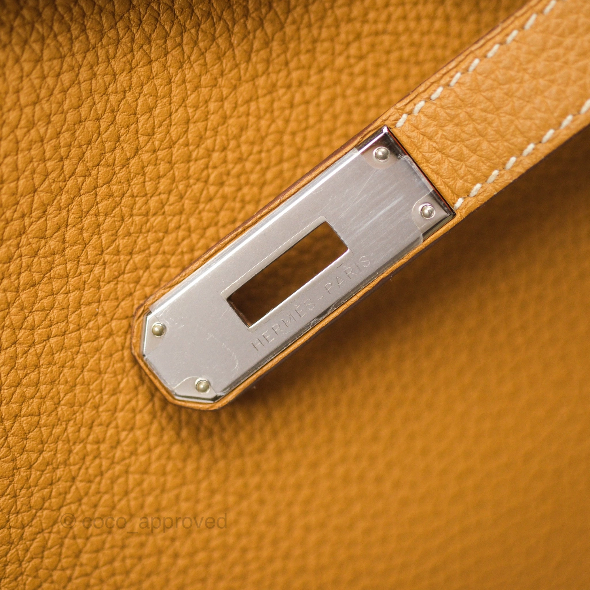 Herms Birkin 30 Retourne Nature Sable 21 Togo Palladium Hardware