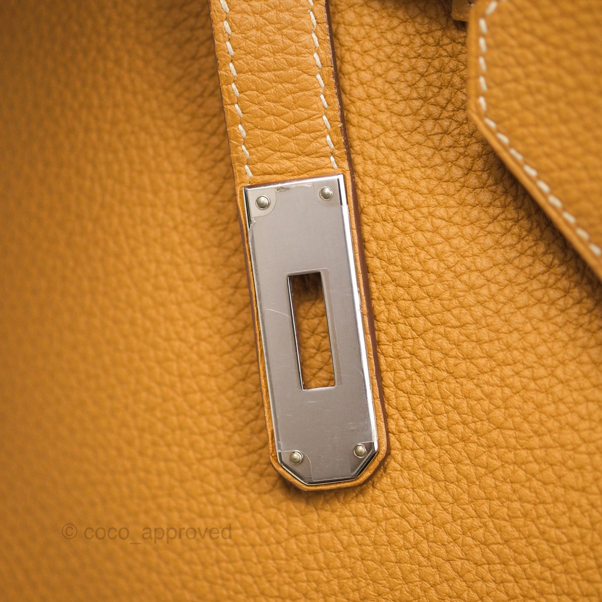 Herms Birkin 30 Retourne Nature Sable 21 Togo Palladium Hardware