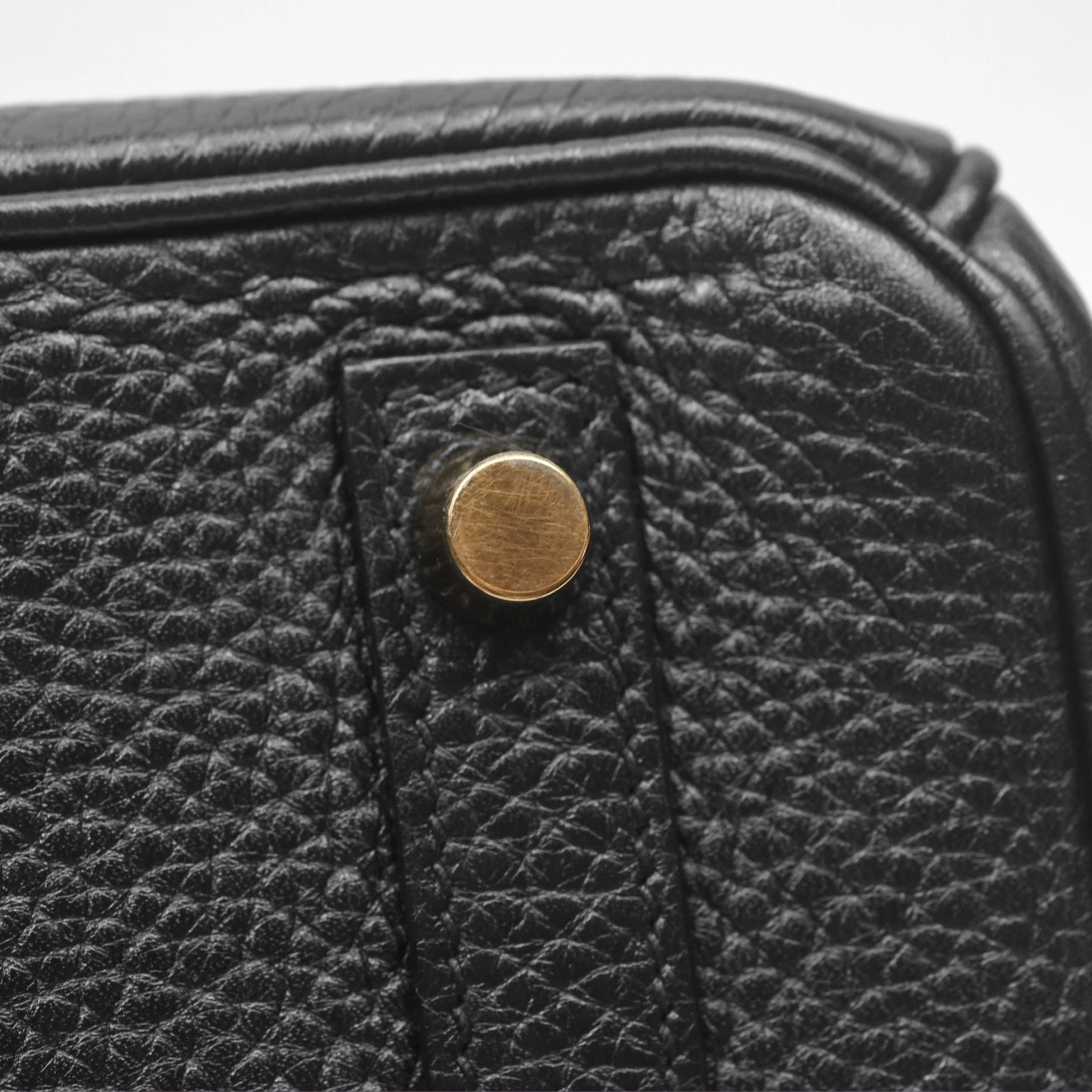 Herms Birkin 30 Retourne Noir 89 Clemence Gold Hardware
