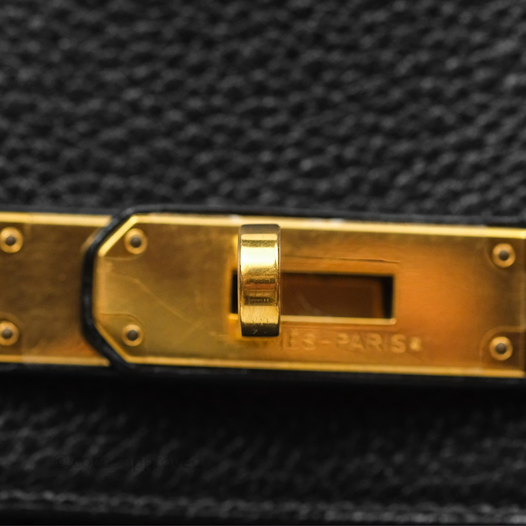 Herms Birkin 30 Retourne Noir 89 Clemence Gold Hardware