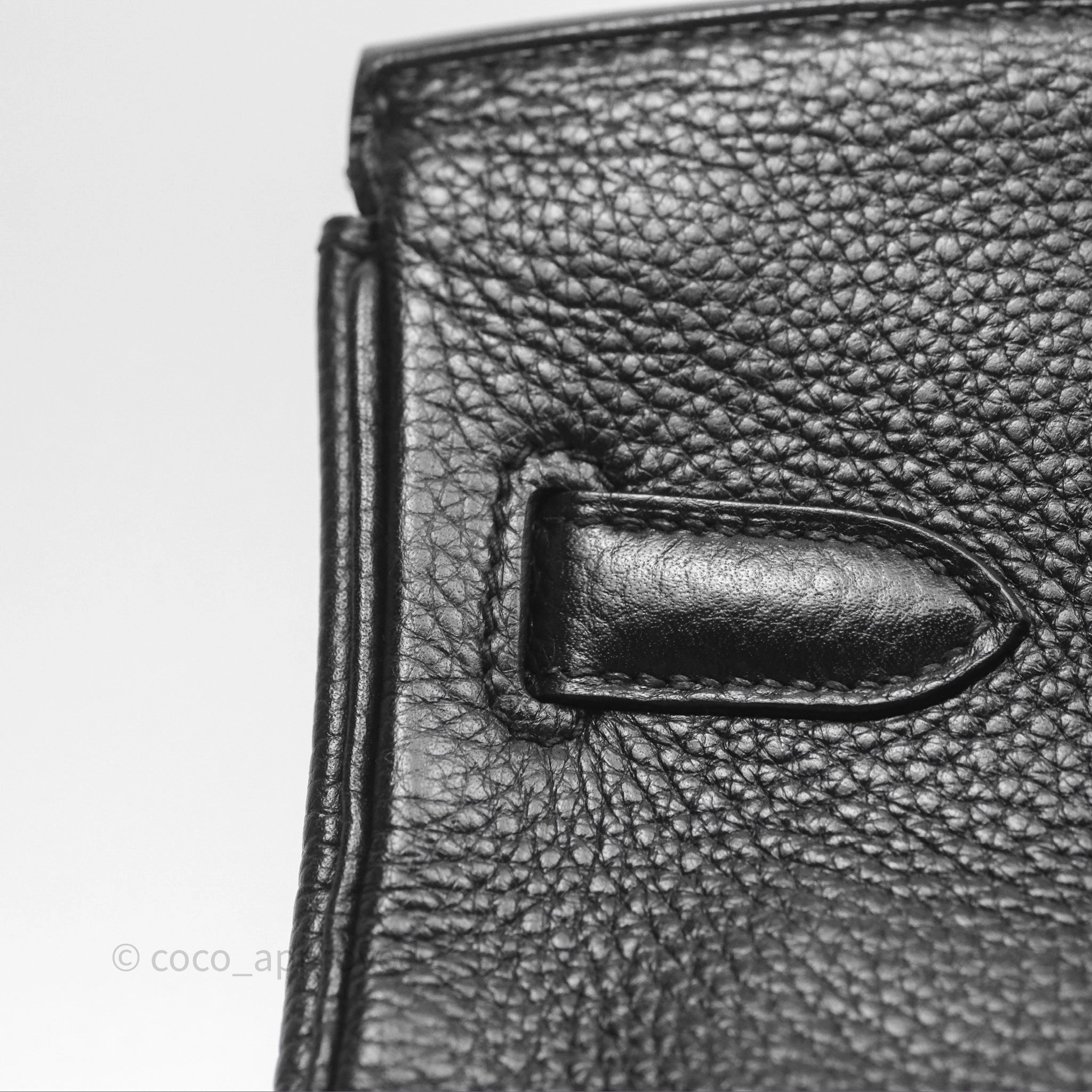 Herms Birkin 30 Retourne Noir 89 Clemence Gold Hardware