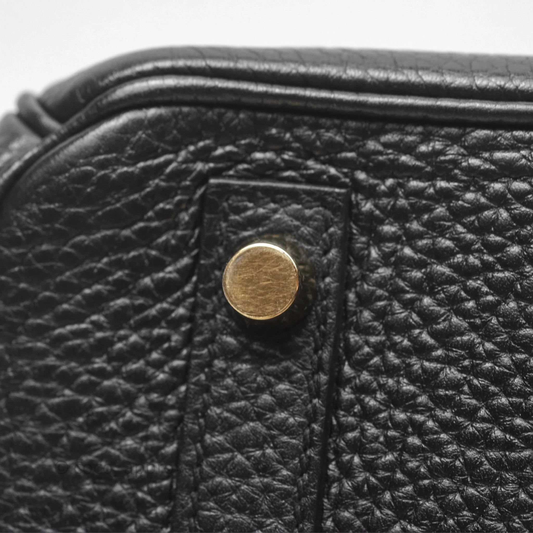 Herms Birkin 30 Retourne Noir 89 Clemence Gold Hardware