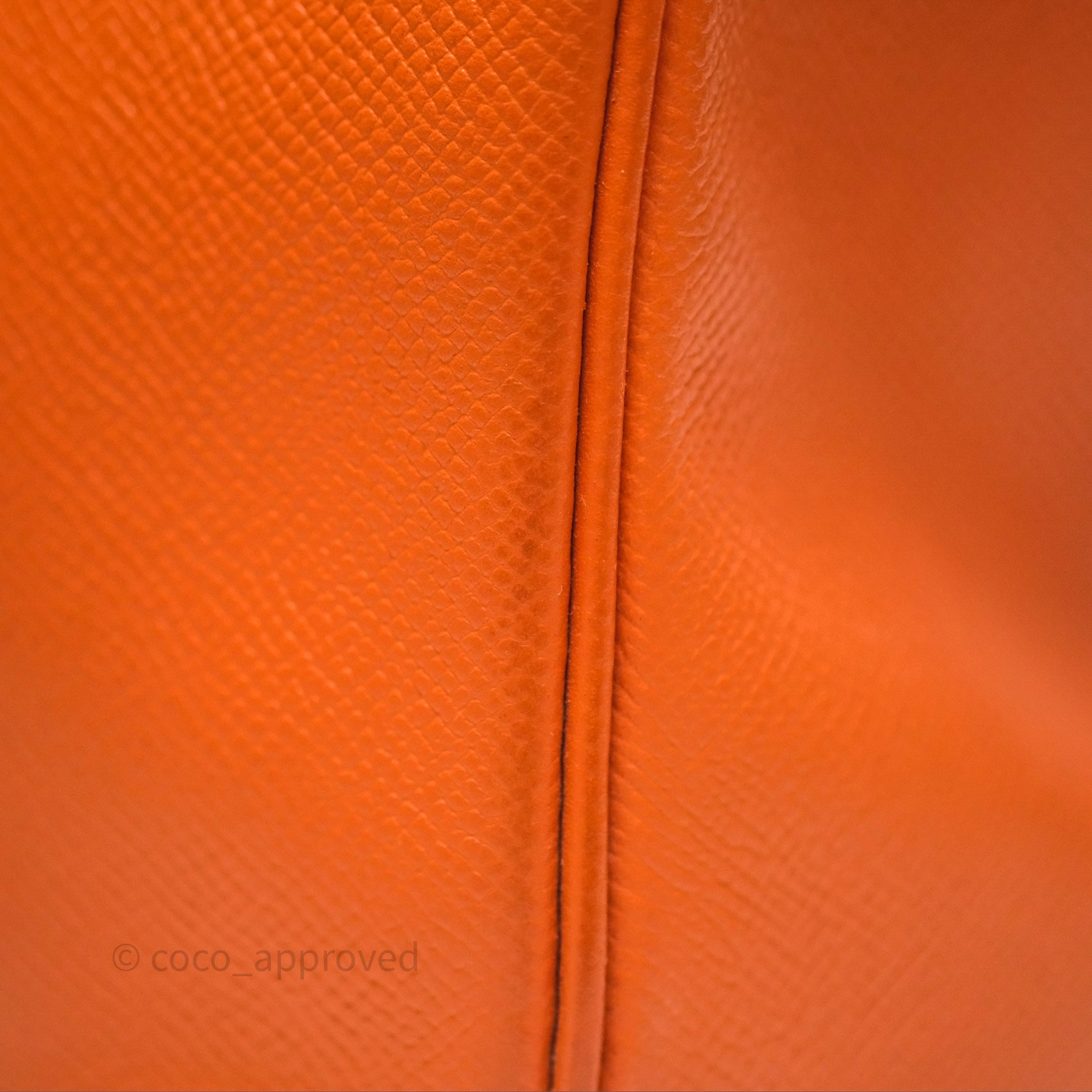 Herms Birkin 30 Retourne Orange Epsom Palladium Hardware