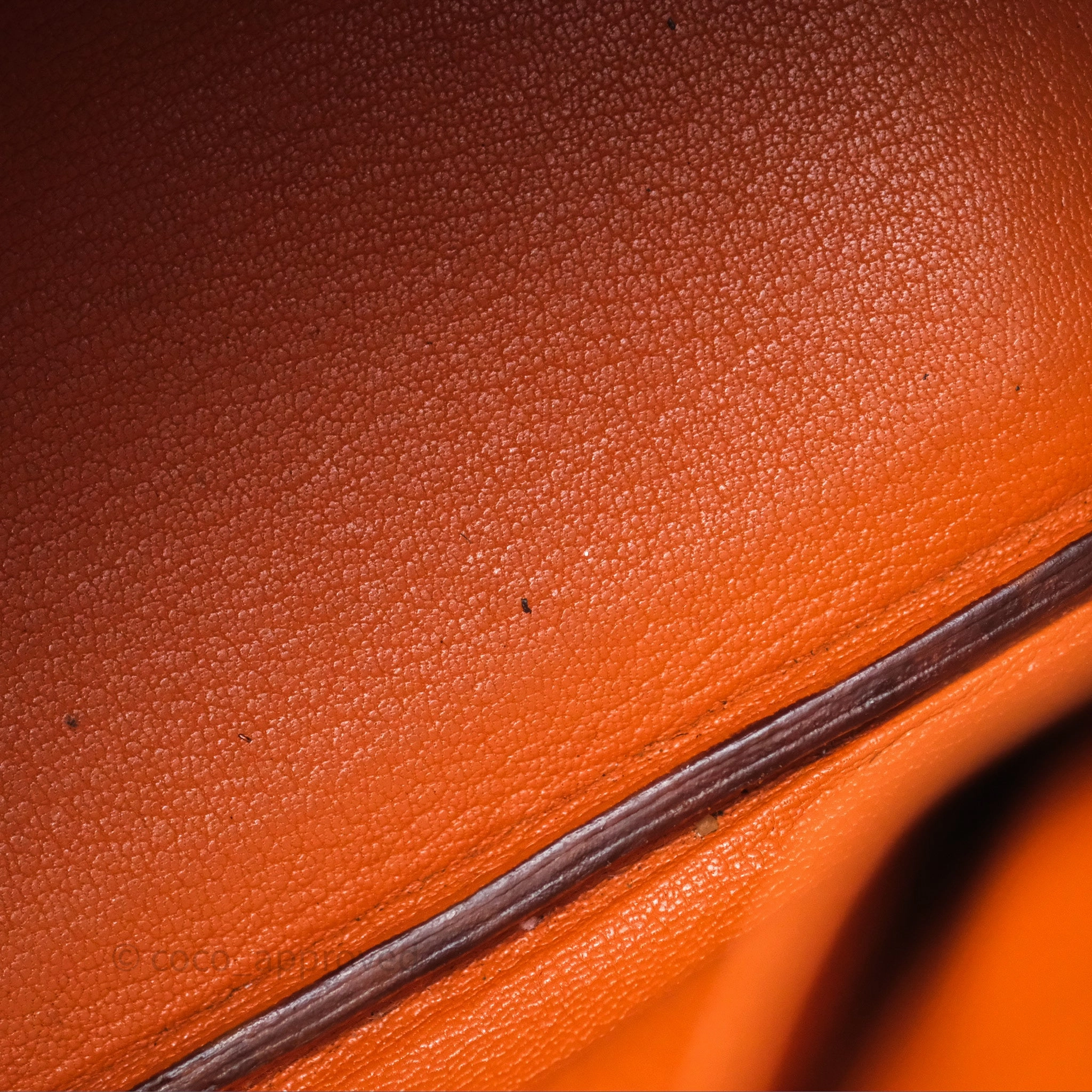 Herms Birkin 30 Retourne Orange Epsom Palladium Hardware