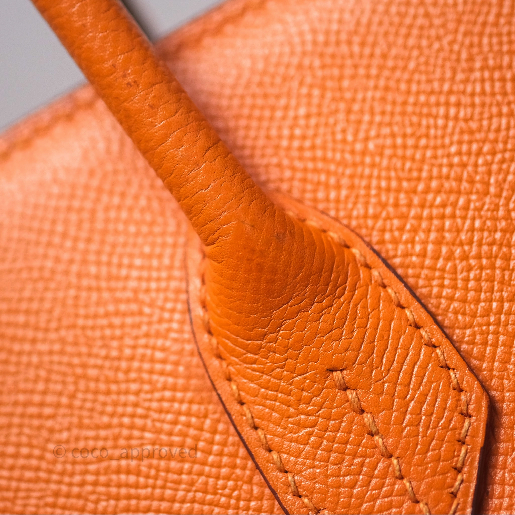 Herms Birkin 30 Retourne Orange Epsom Palladium Hardware