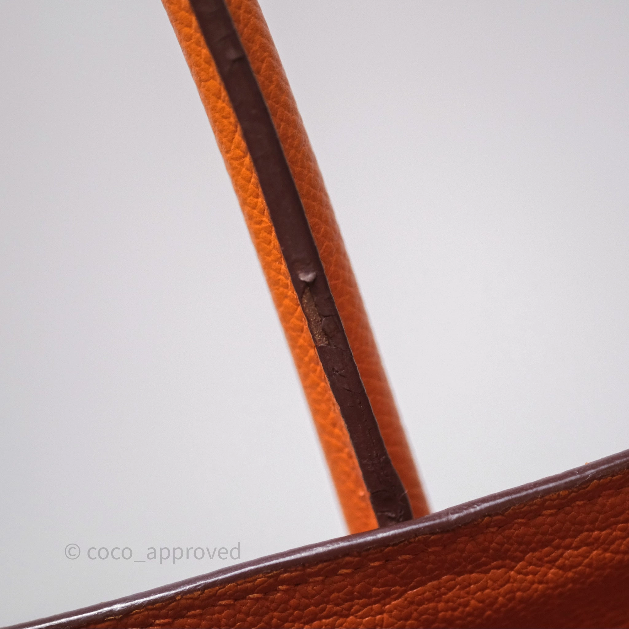 Herms Birkin 30 Retourne Orange Epsom Palladium Hardware