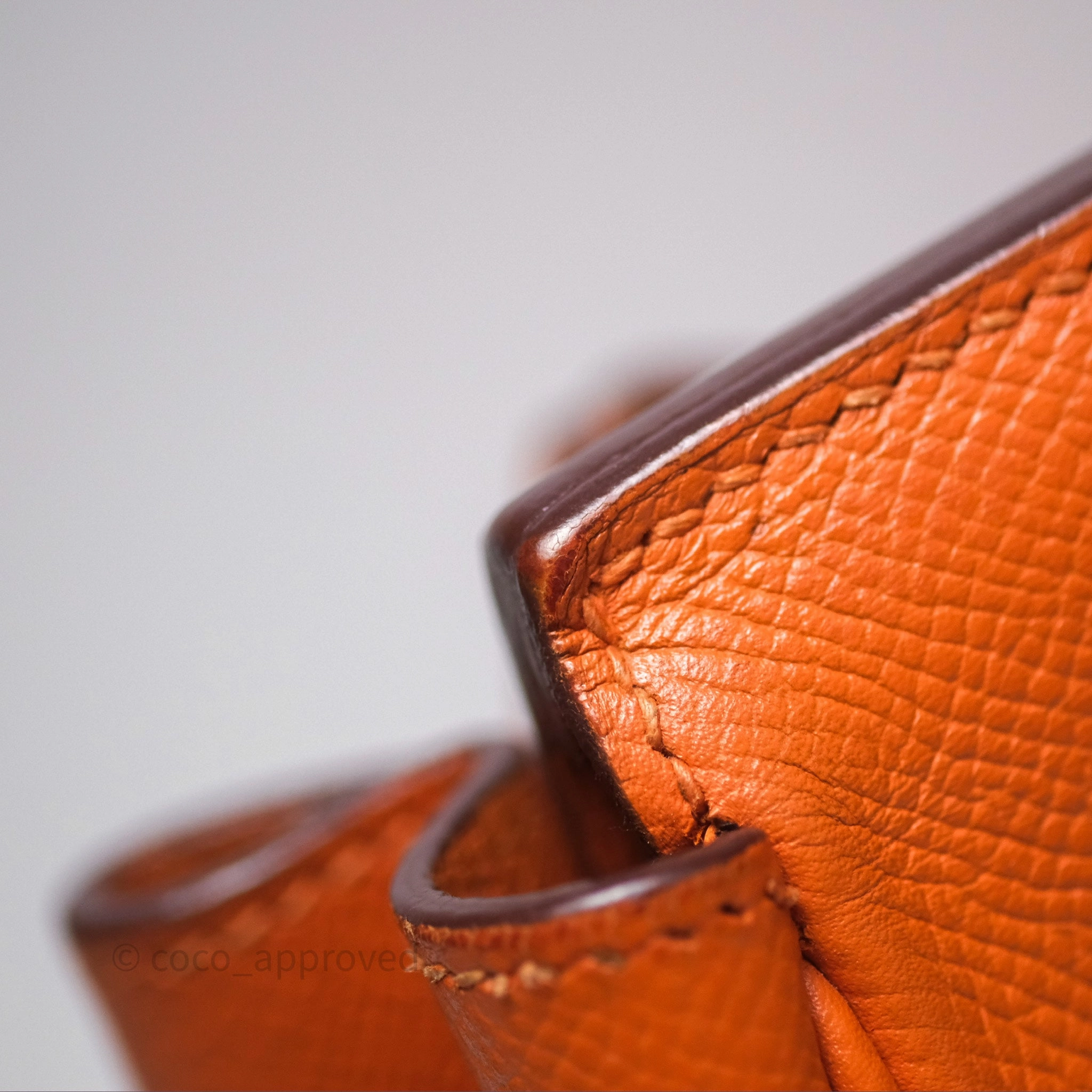 Herms Birkin 30 Retourne Orange Epsom Palladium Hardware