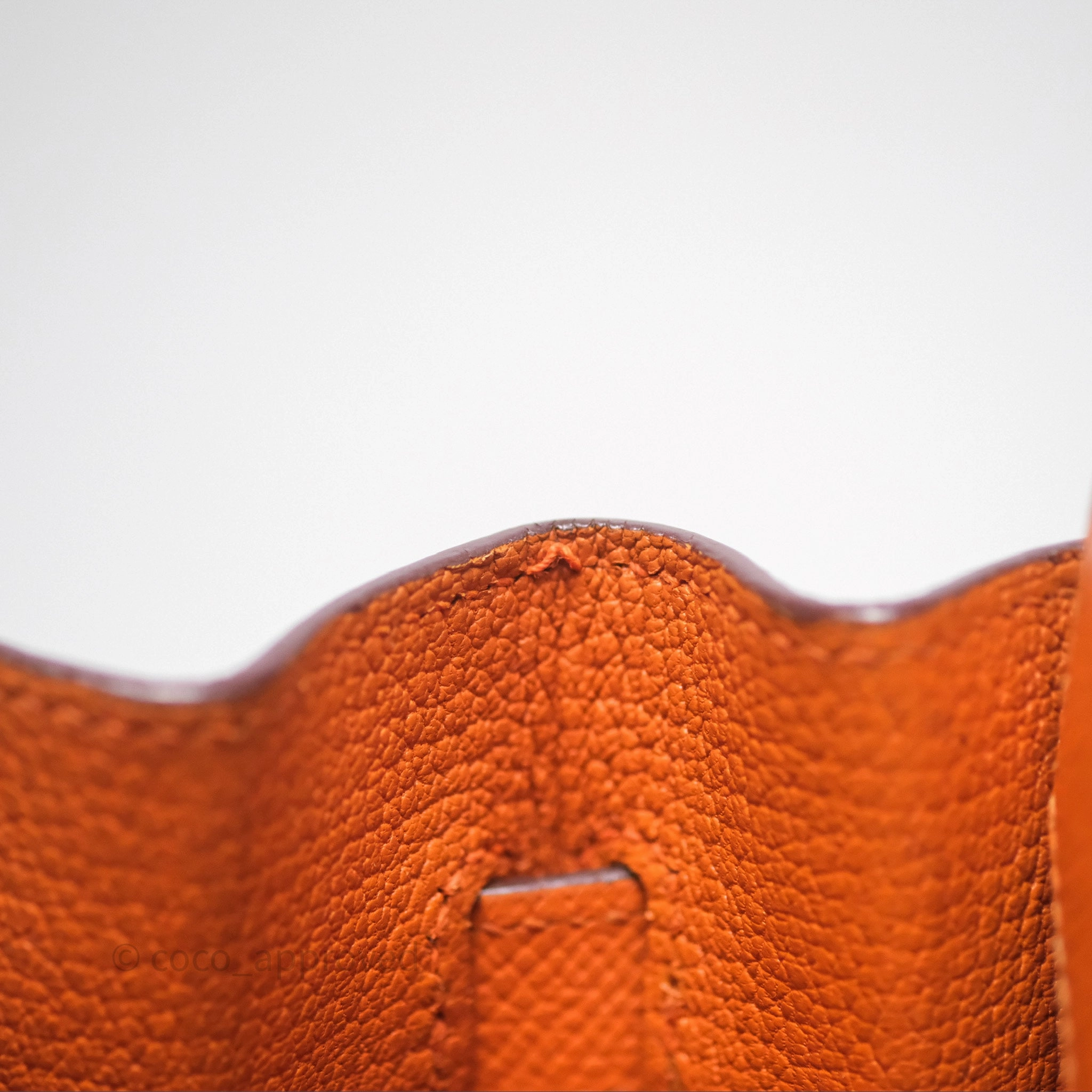 Herms Birkin 30 Retourne Orange Epsom Palladium Hardware