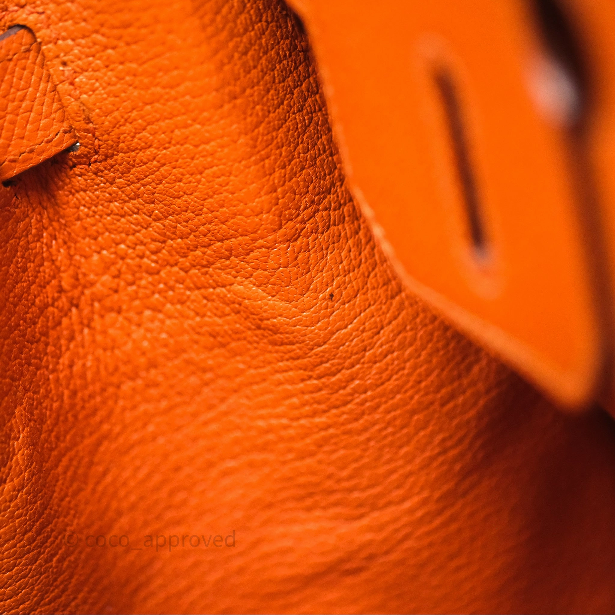 Herms Birkin 30 Retourne Orange Epsom Palladium Hardware
