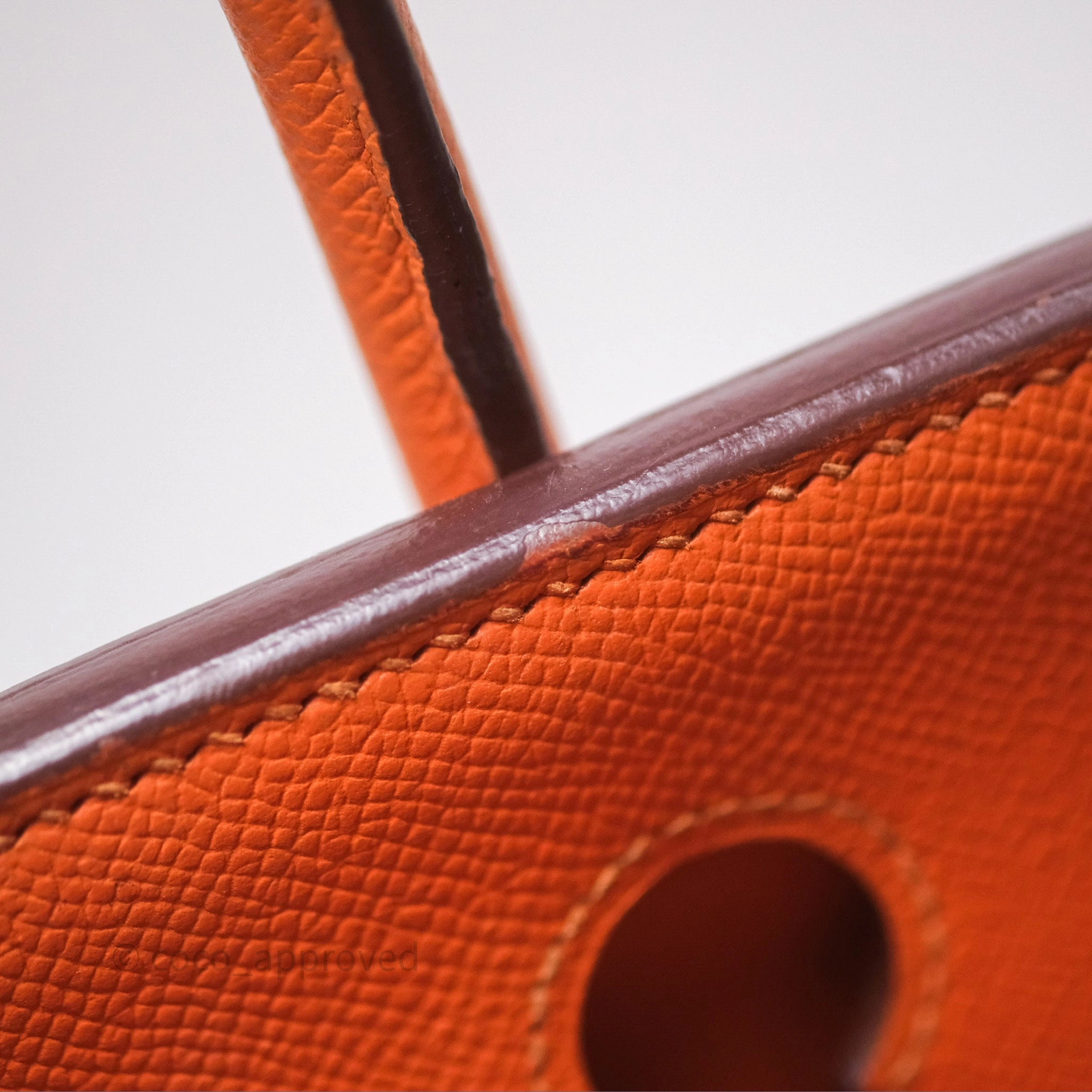 Herms Birkin 30 Retourne Orange Epsom Palladium Hardware