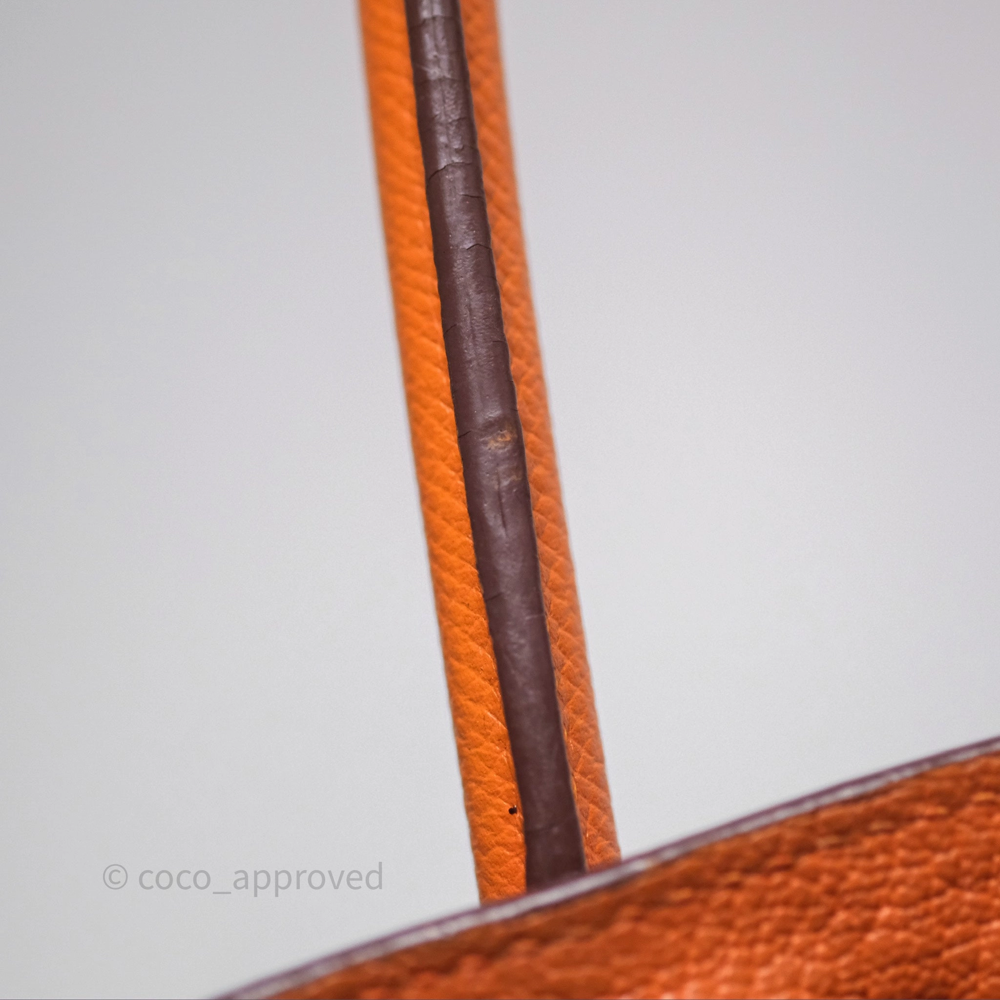 Herms Birkin 30 Retourne Orange Epsom Palladium Hardware
