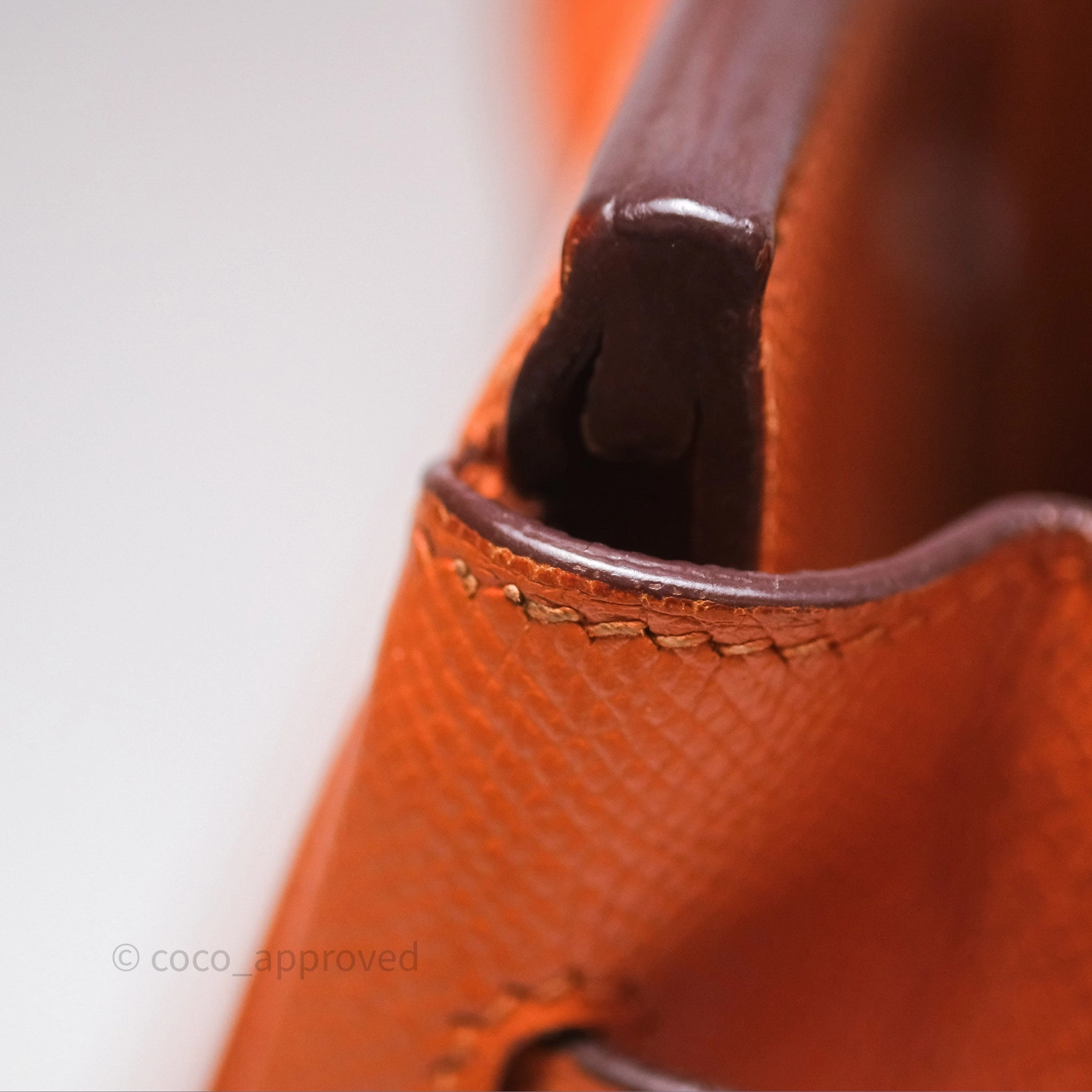 Herms Birkin 30 Retourne Orange Epsom Palladium Hardware