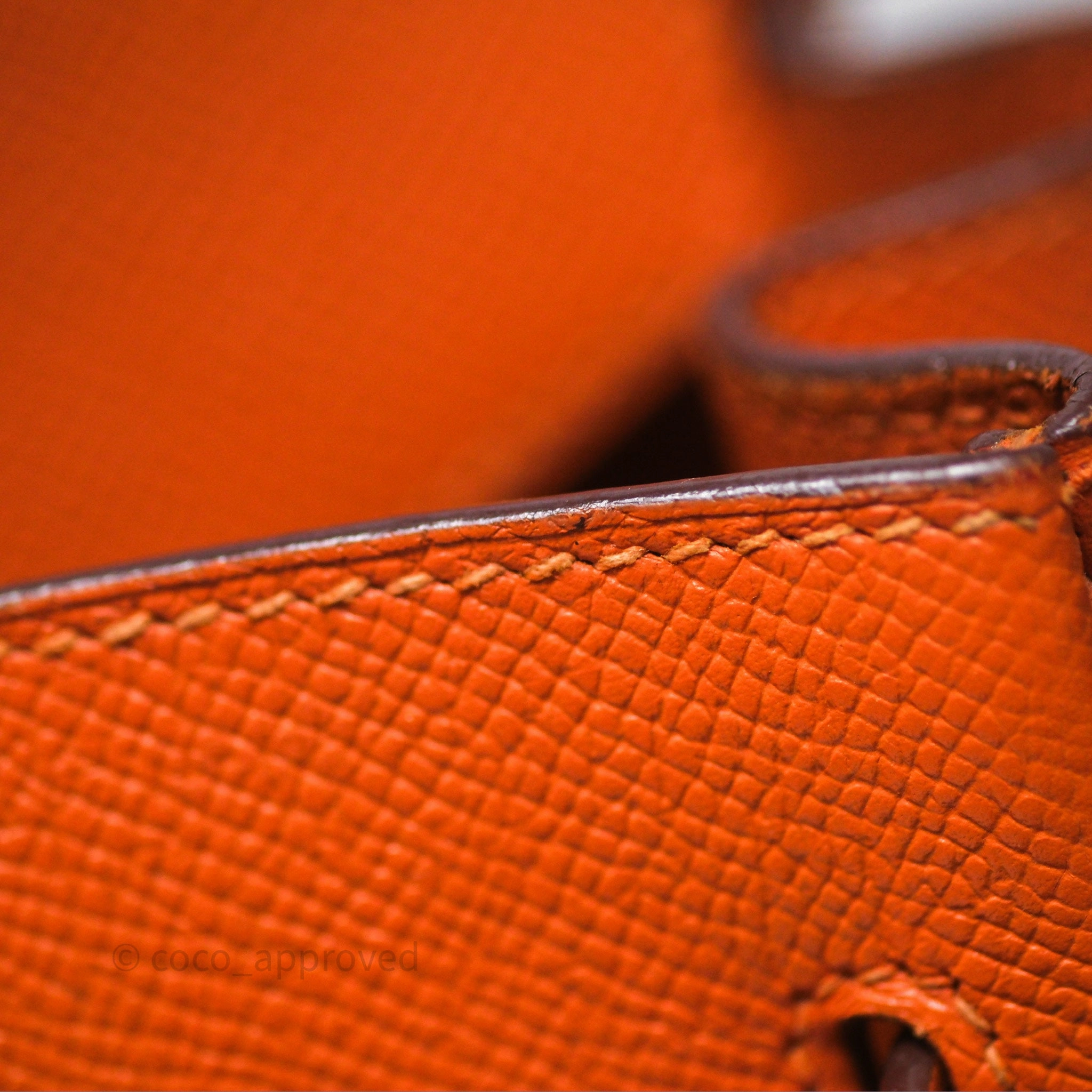 Herms Birkin 30 Retourne Orange Epsom Palladium Hardware