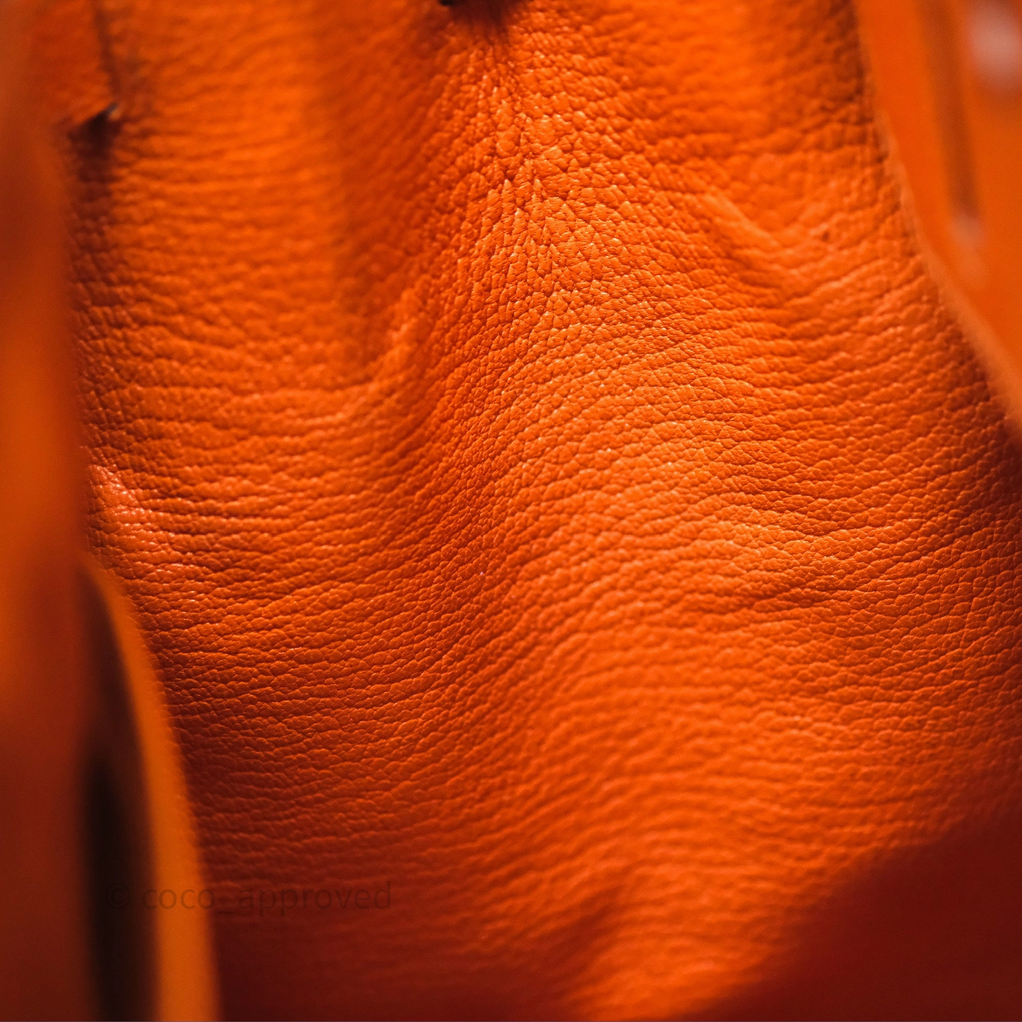 Herms Birkin 30 Retourne Orange Epsom Palladium Hardware