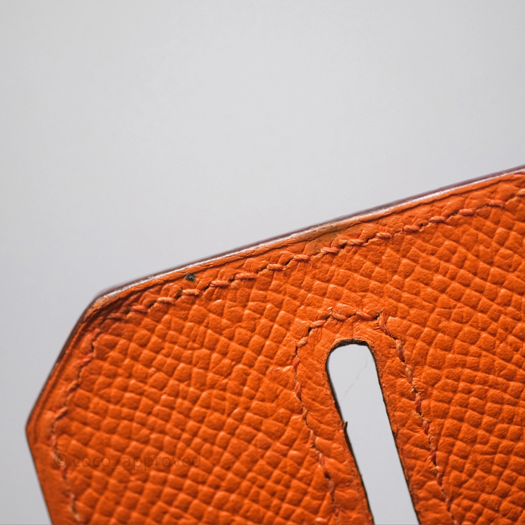 Herms Birkin 30 Retourne Orange Epsom Palladium Hardware