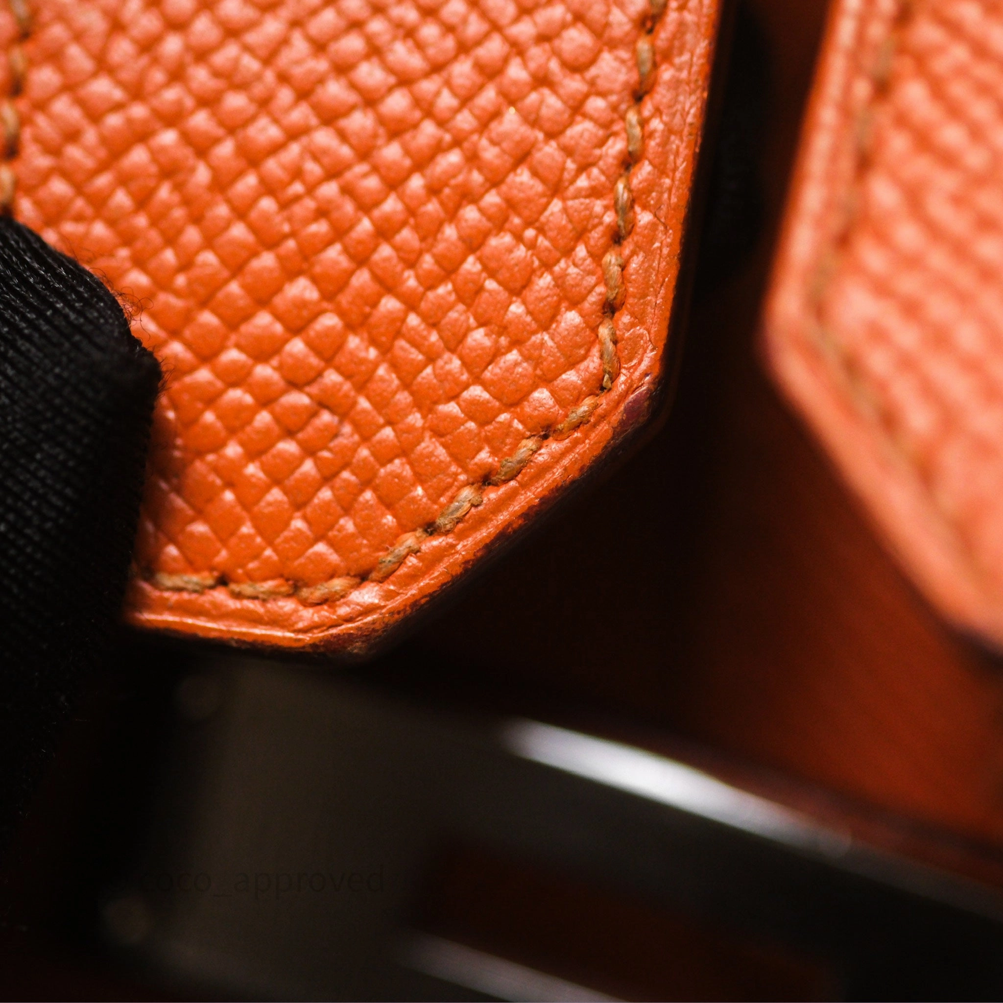 Herms Birkin 30 Retourne Orange Epsom Palladium Hardware