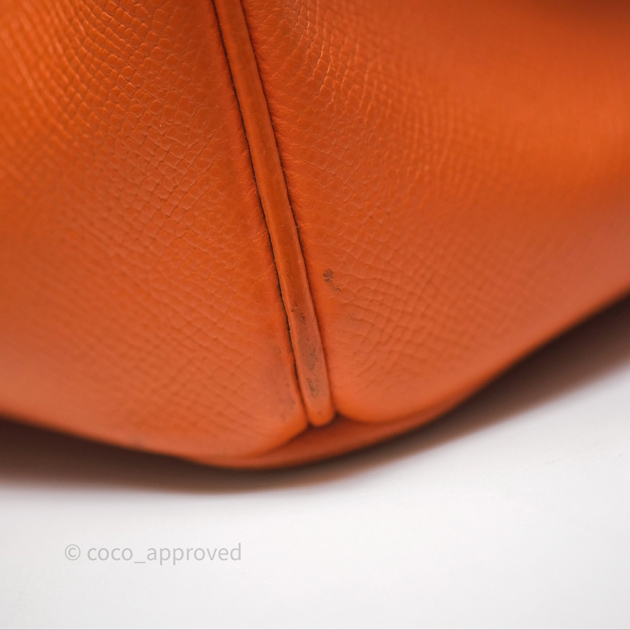 Herms Birkin 30 Retourne Orange Epsom Palladium Hardware