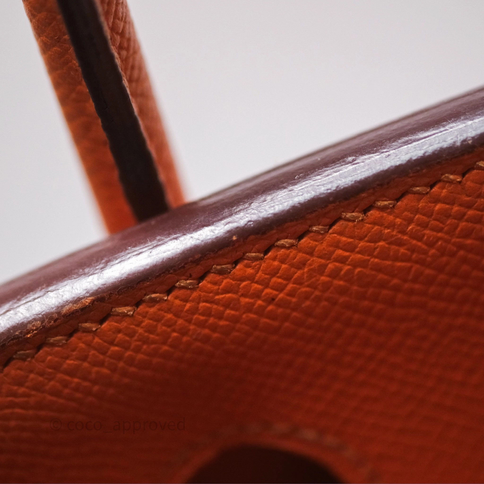 Herms Birkin 30 Retourne Orange Epsom Palladium Hardware