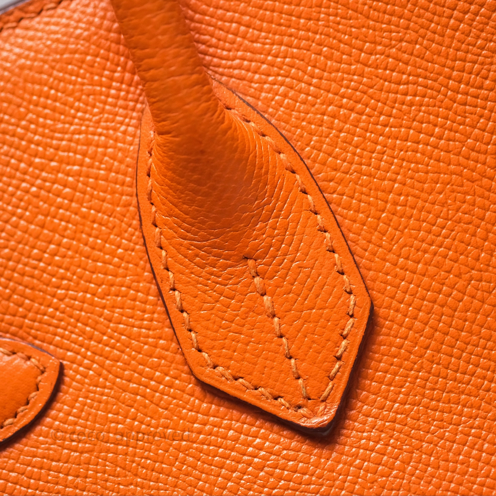 Herms Birkin 30 Retourne Orange Epsom Palladium Hardware