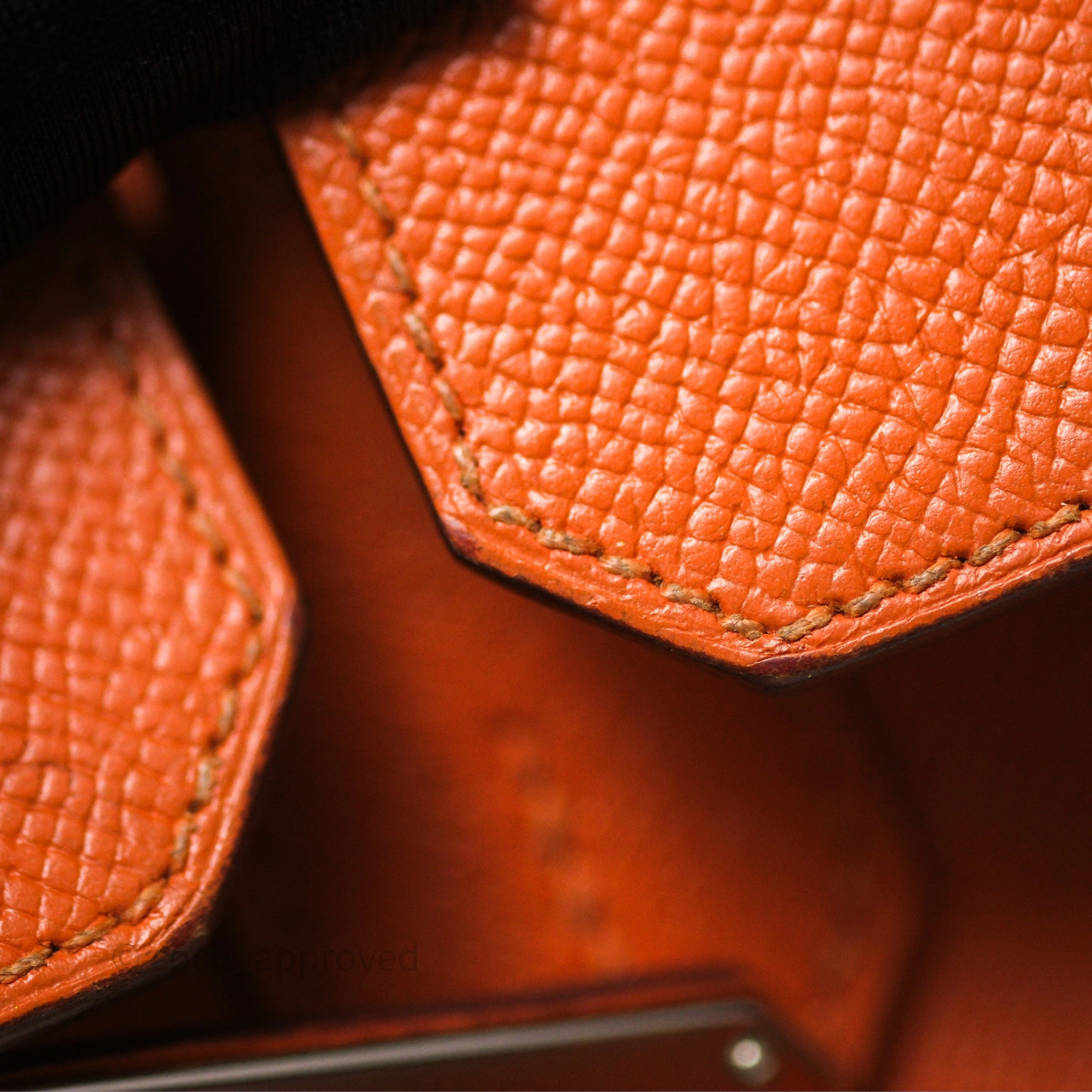 Herms Birkin 30 Retourne Orange Epsom Palladium Hardware