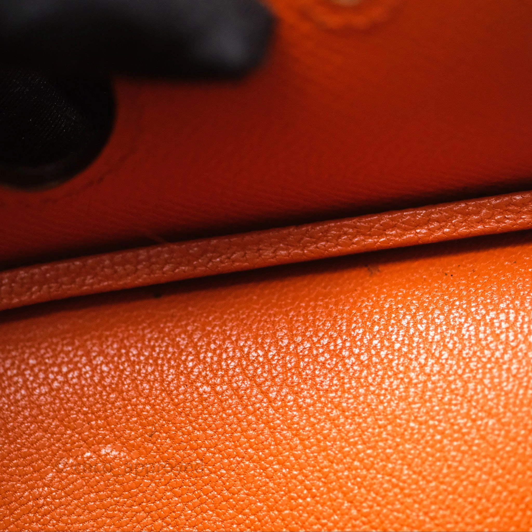 Herms Birkin 30 Retourne Orange Epsom Palladium Hardware
