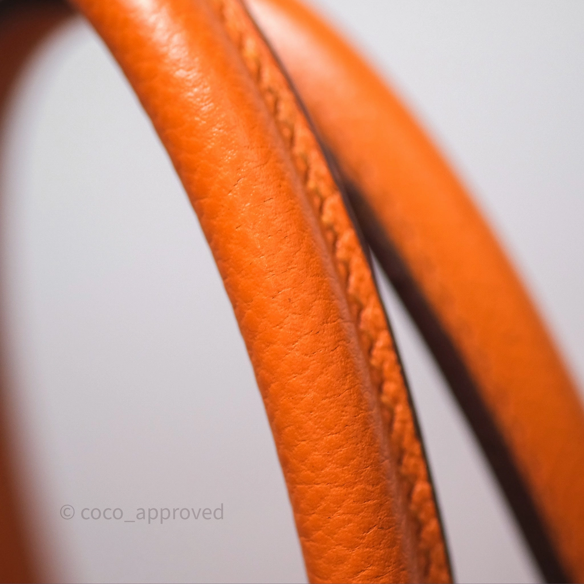 Herms Birkin 30 Retourne Orange Epsom Palladium Hardware
