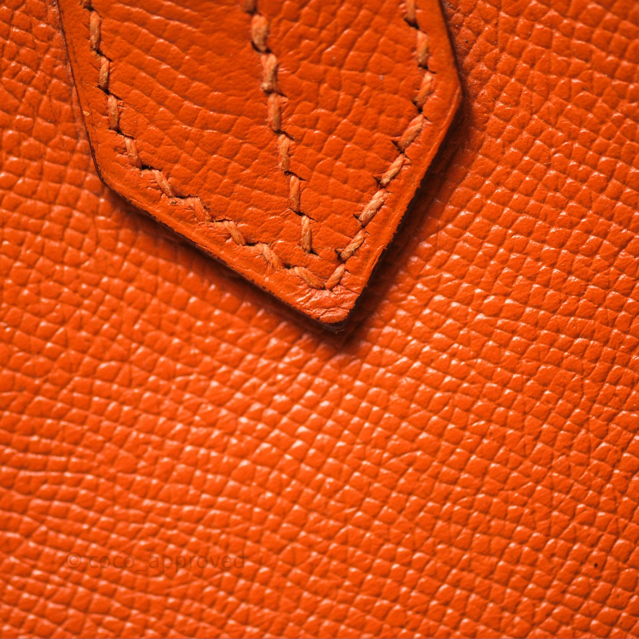 Herms Birkin 30 Retourne Orange Epsom Palladium Hardware