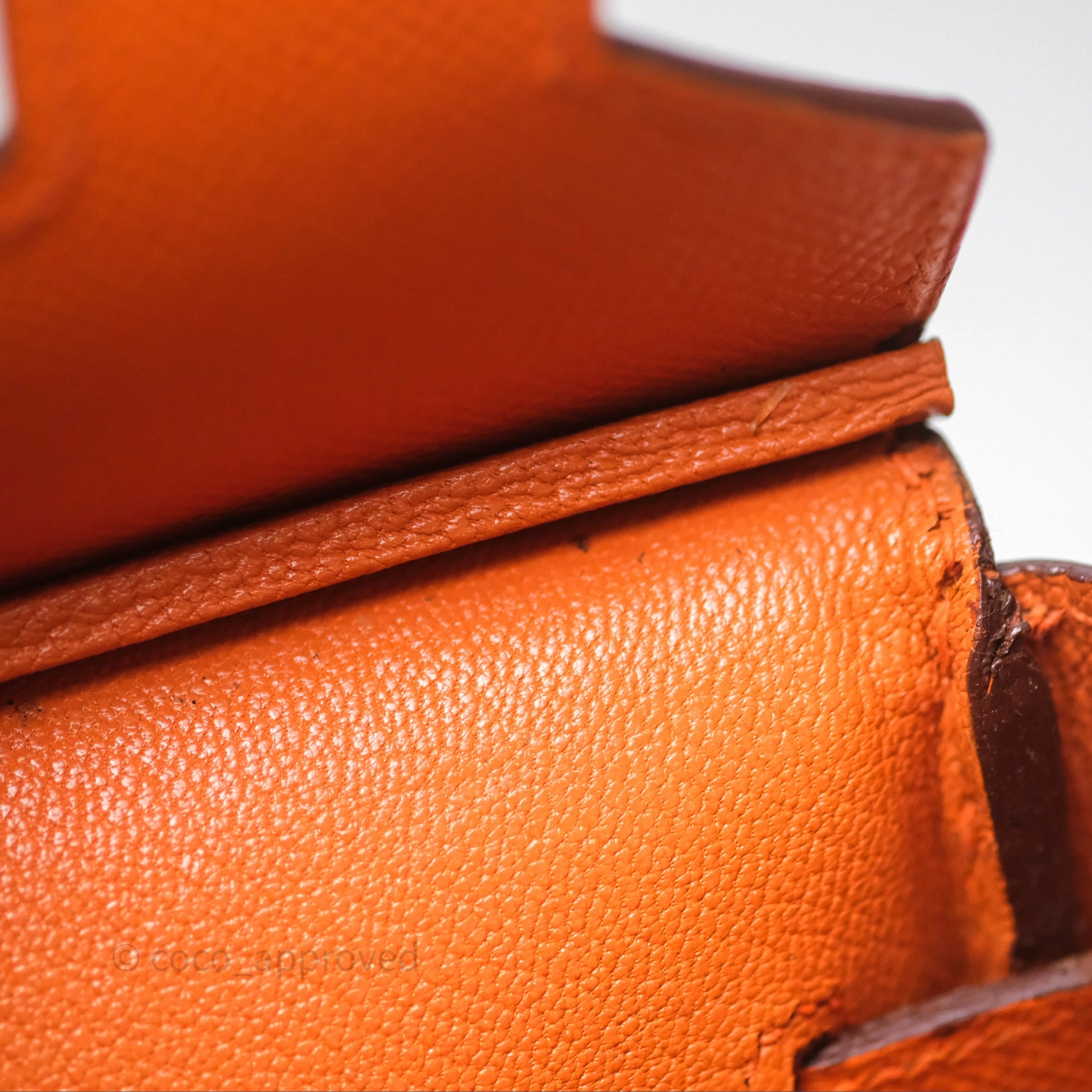 Herms Birkin 30 Retourne Orange Epsom Palladium Hardware