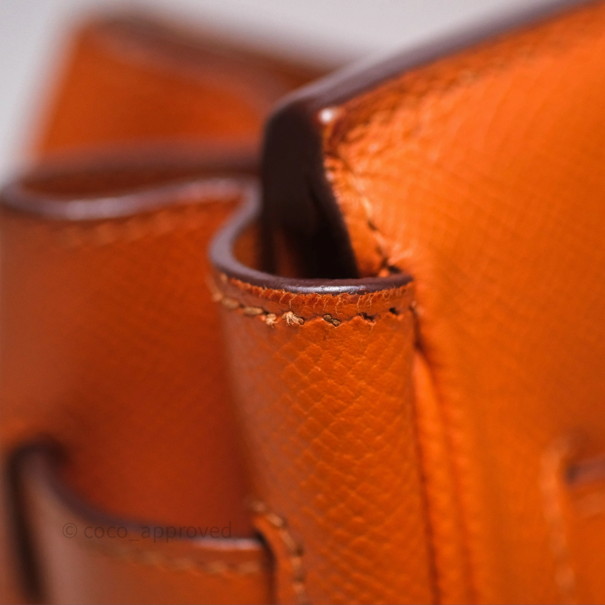 Herms Birkin 30 Retourne Orange Epsom Palladium Hardware