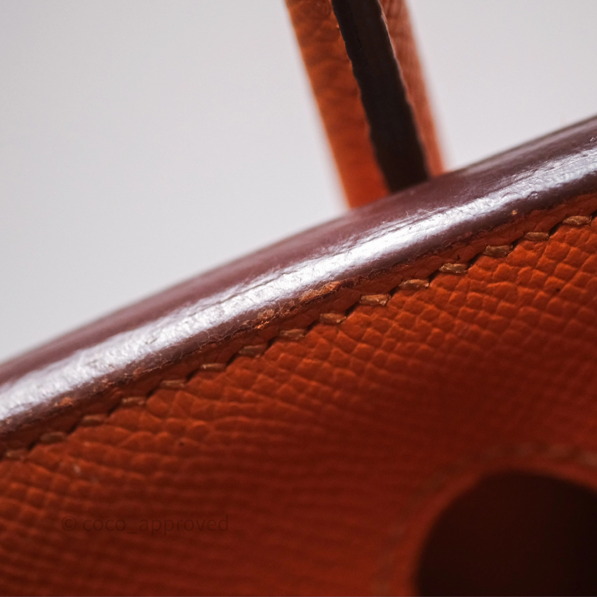 Herms Birkin 30 Retourne Orange Epsom Palladium Hardware