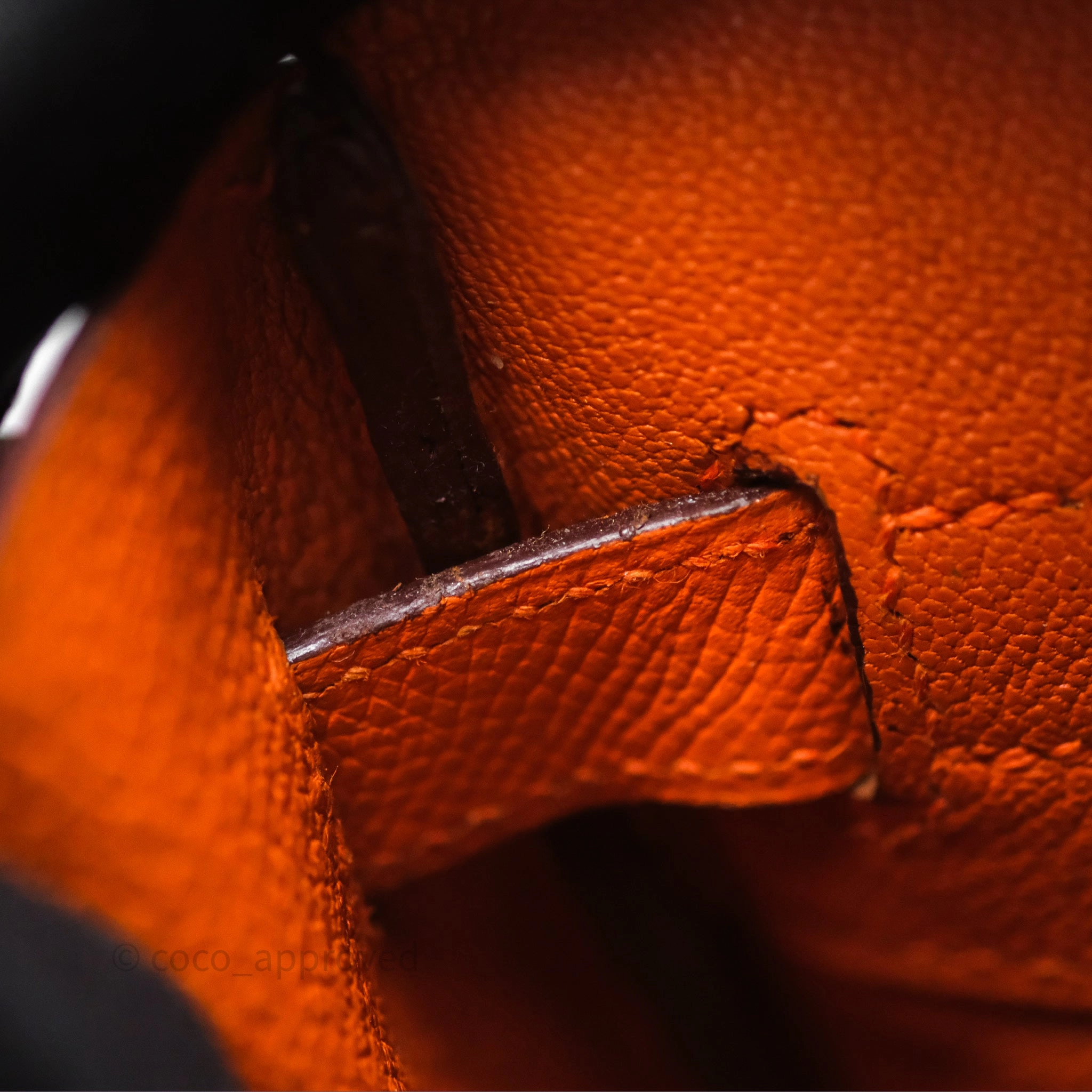 Herms Birkin 30 Retourne Orange Epsom Palladium Hardware