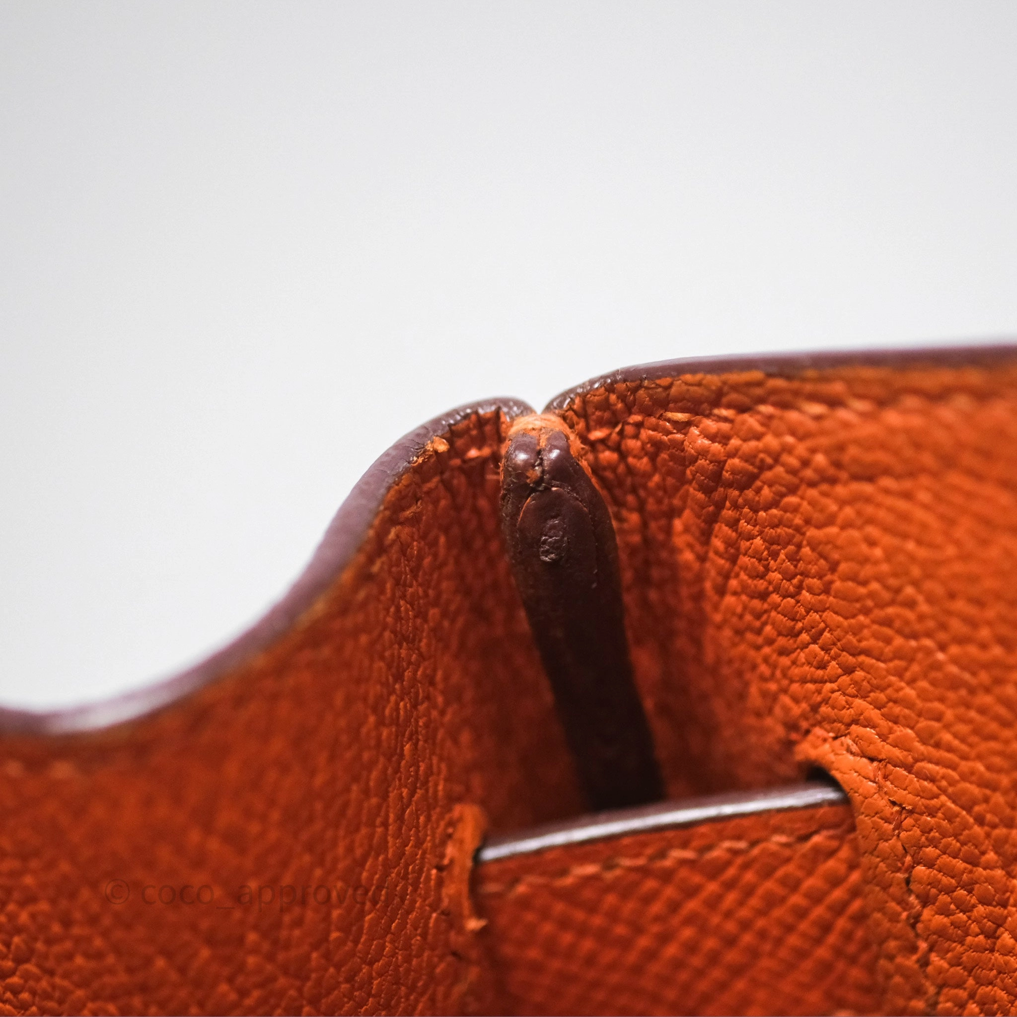 Herms Birkin 30 Retourne Orange Epsom Palladium Hardware