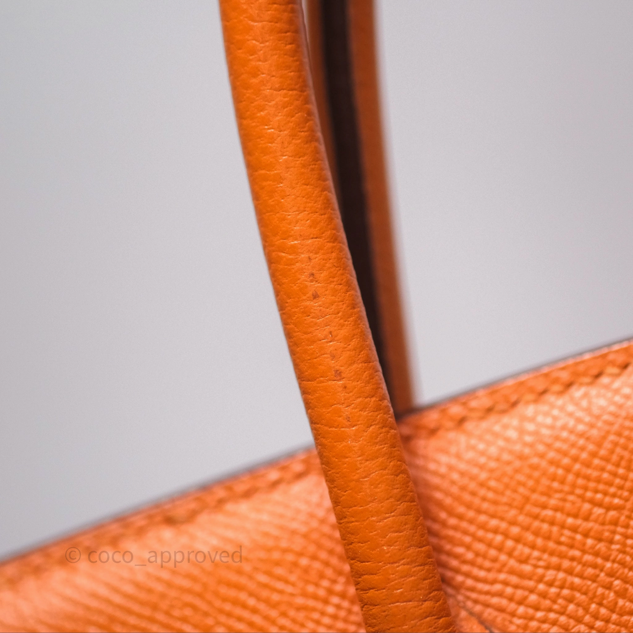 Herms Birkin 30 Retourne Orange Epsom Palladium Hardware