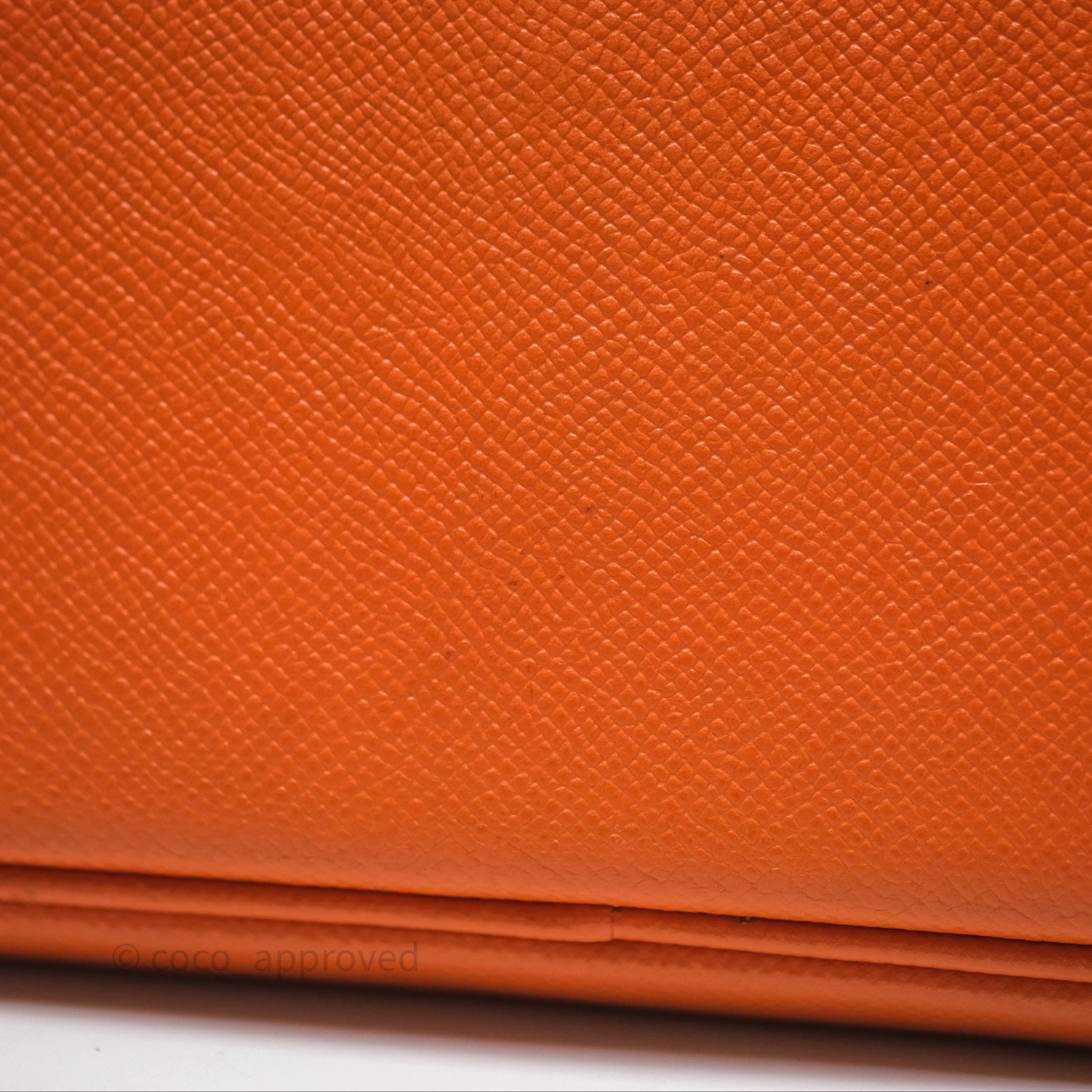 Herms Birkin 30 Retourne Orange Epsom Palladium Hardware