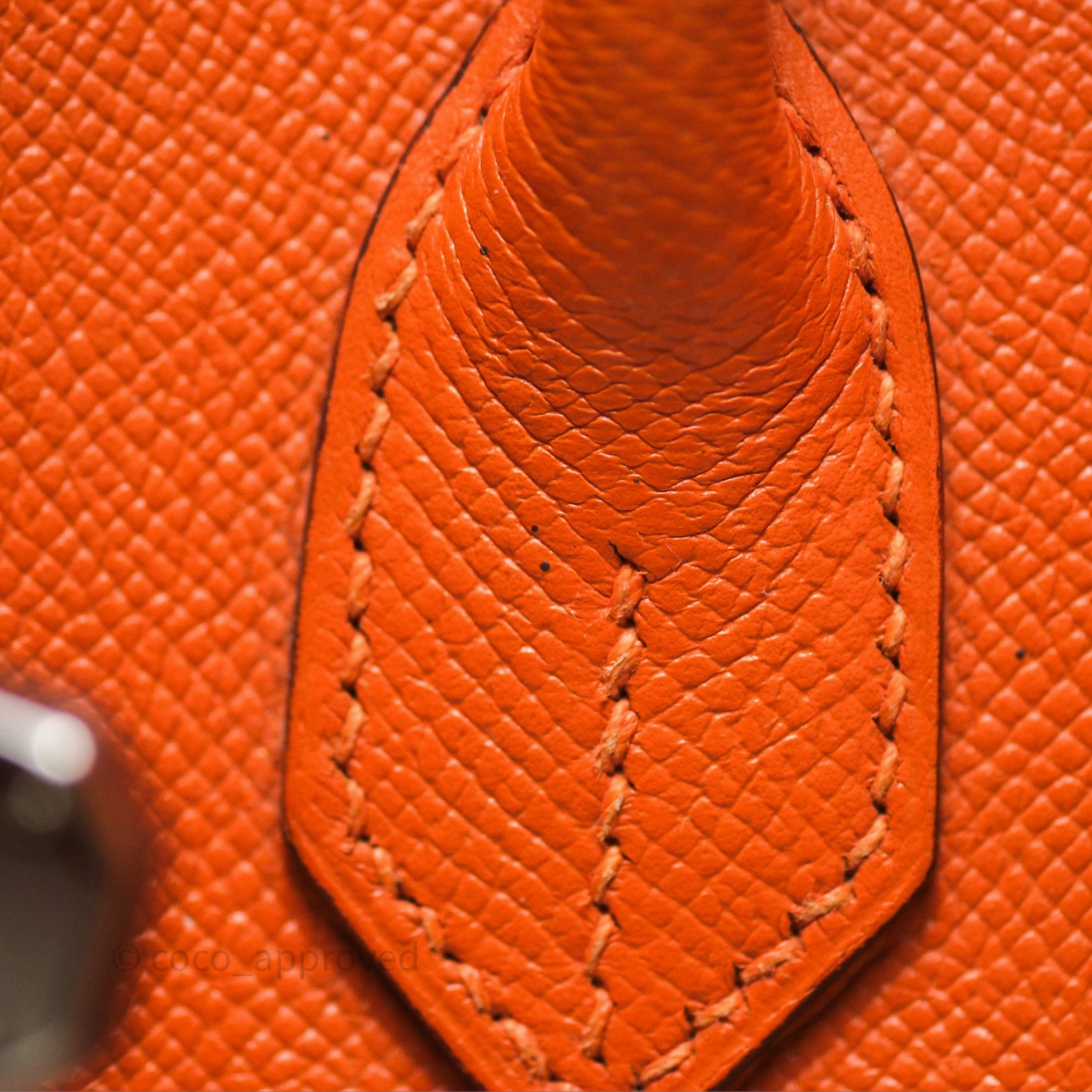 Herms Birkin 30 Retourne Orange Epsom Palladium Hardware