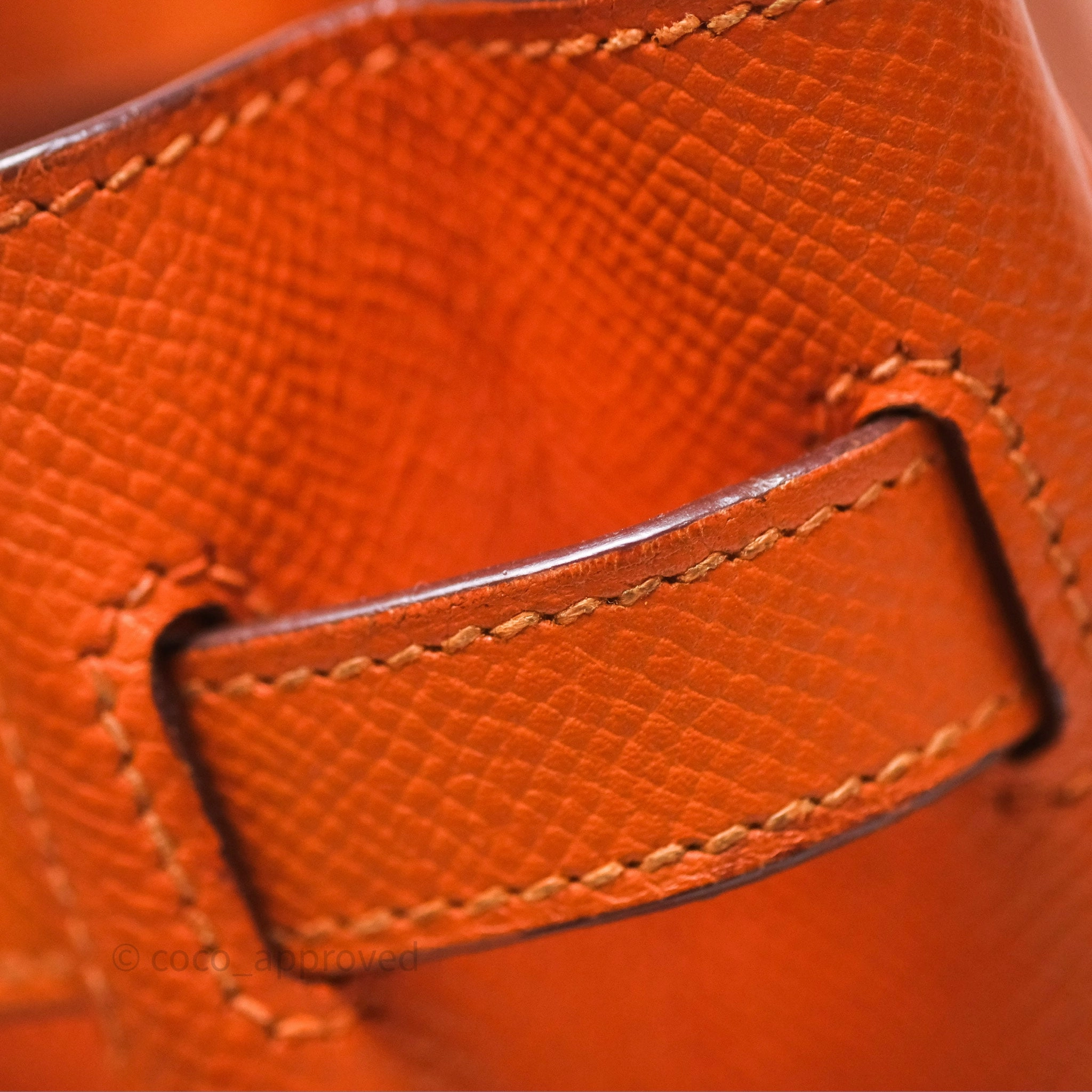 Herms Birkin 30 Retourne Orange Epsom Palladium Hardware