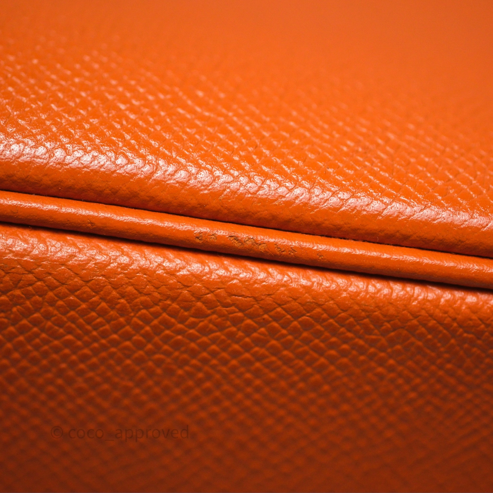 Herms Birkin 30 Retourne Orange Epsom Palladium Hardware