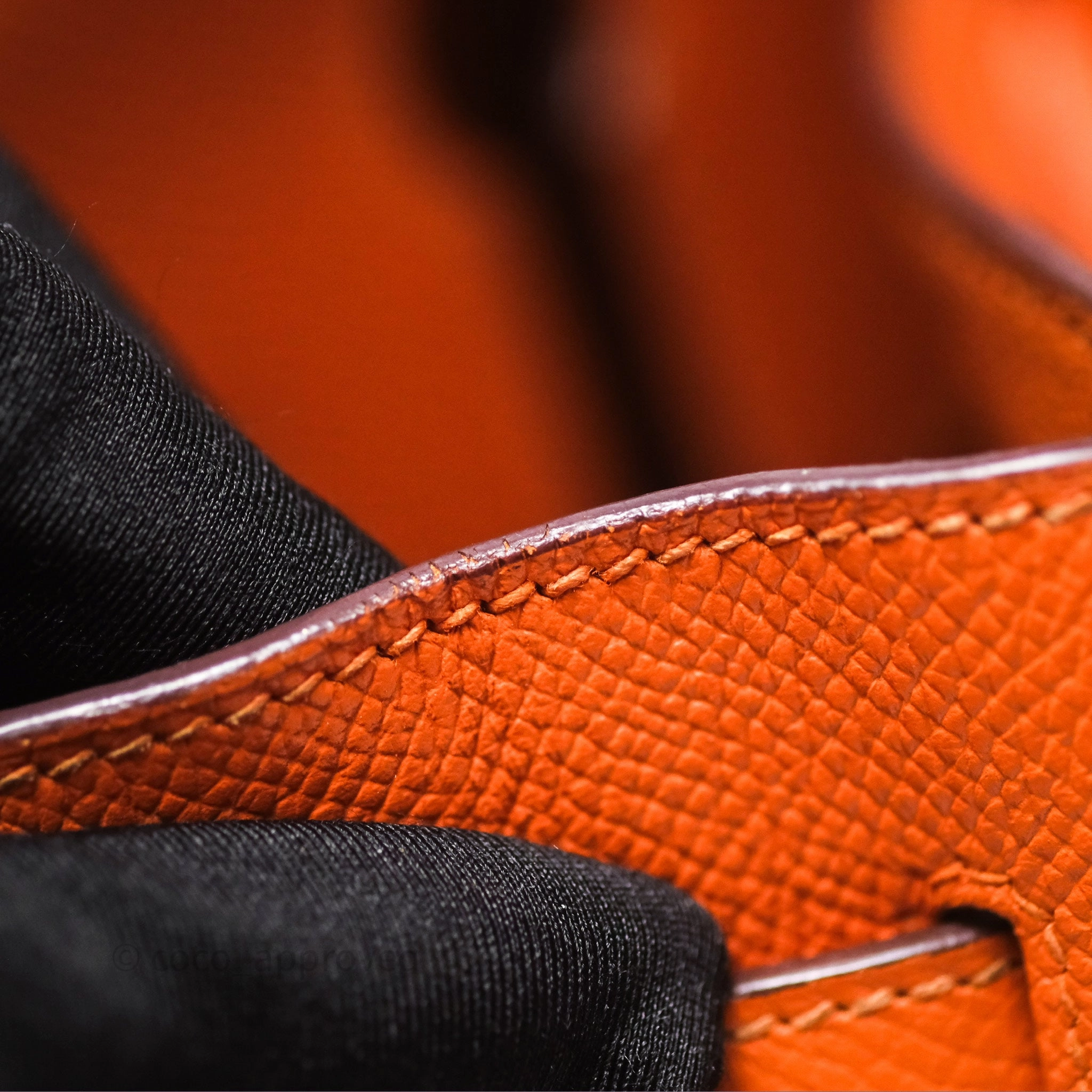 Herms Birkin 30 Retourne Orange Epsom Palladium Hardware