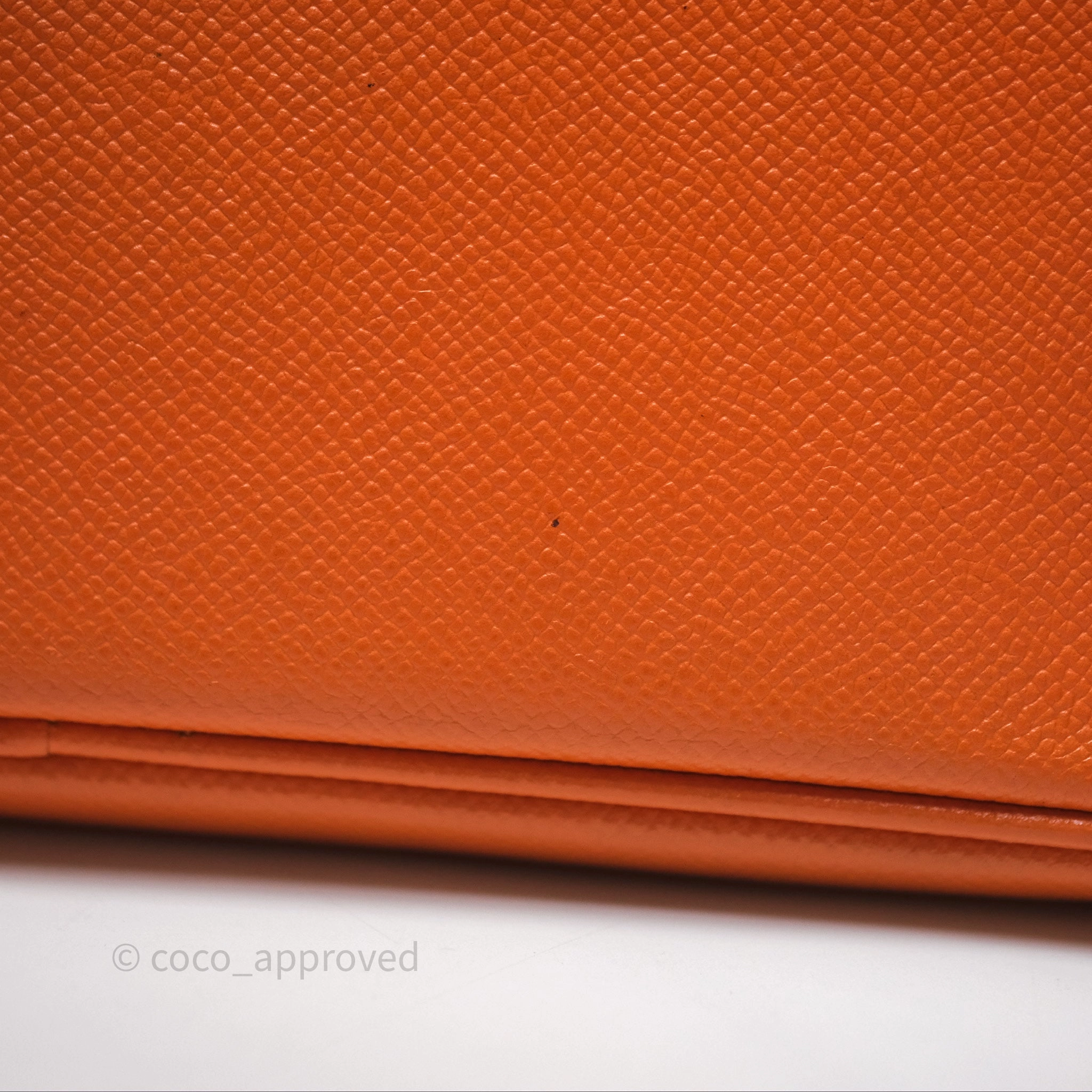 Herms Birkin 30 Retourne Orange Epsom Palladium Hardware