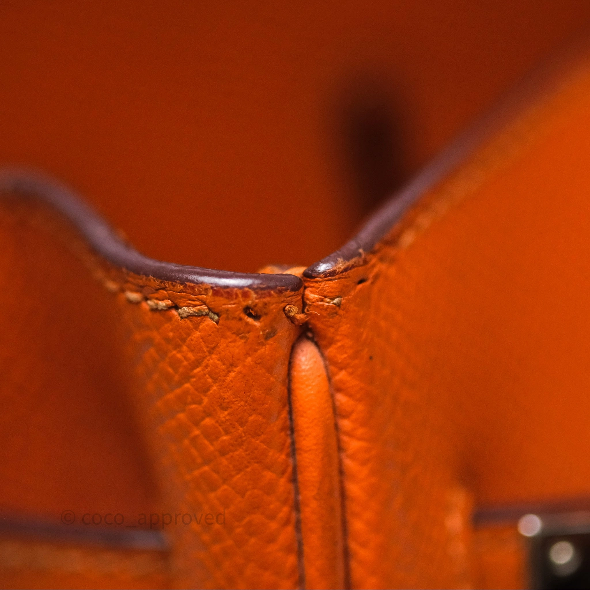 Herms Birkin 30 Retourne Orange Epsom Palladium Hardware