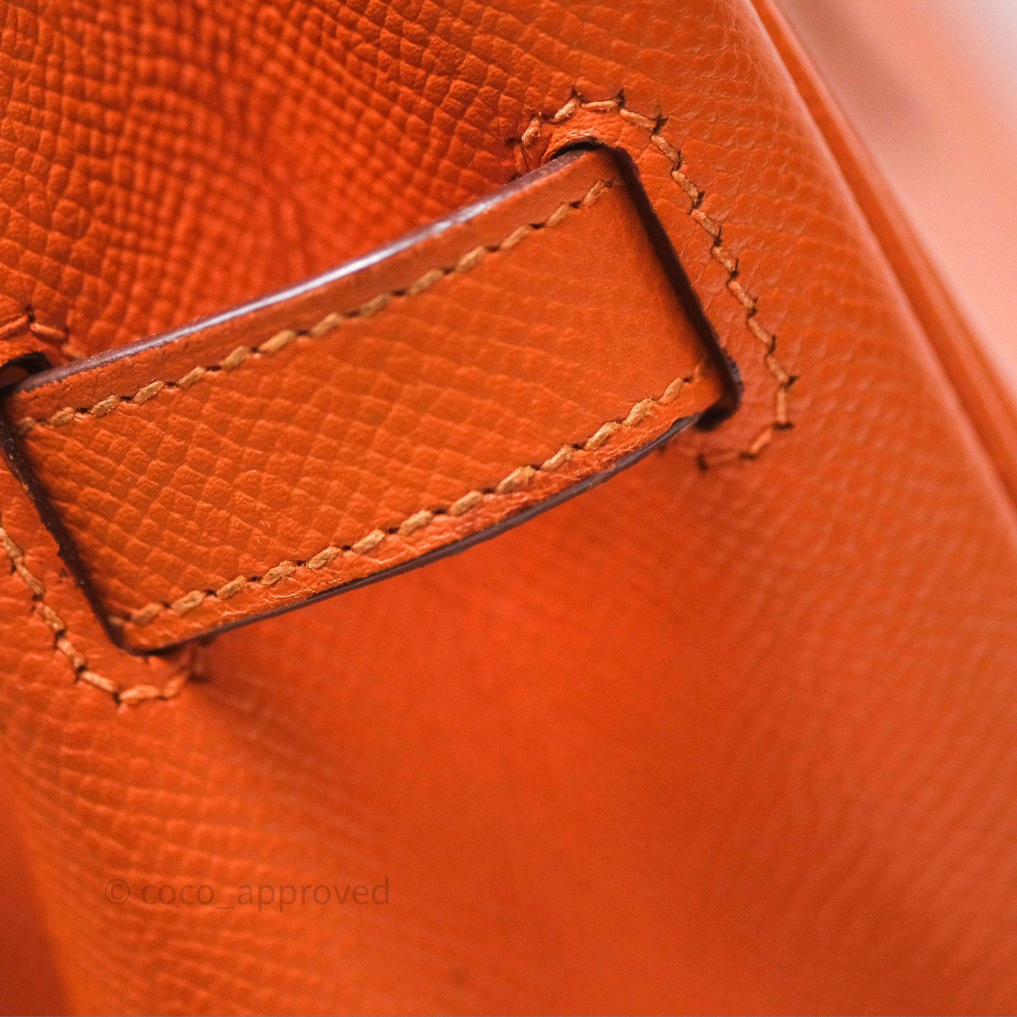 Herms Birkin 30 Retourne Orange Epsom Palladium Hardware