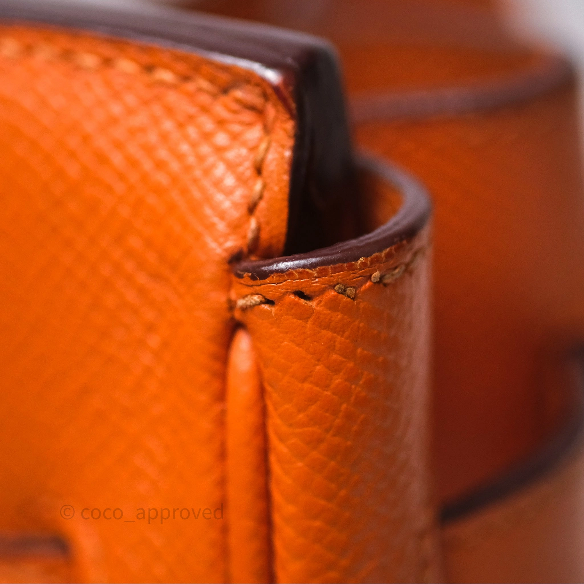 Herms Birkin 30 Retourne Orange Epsom Palladium Hardware
