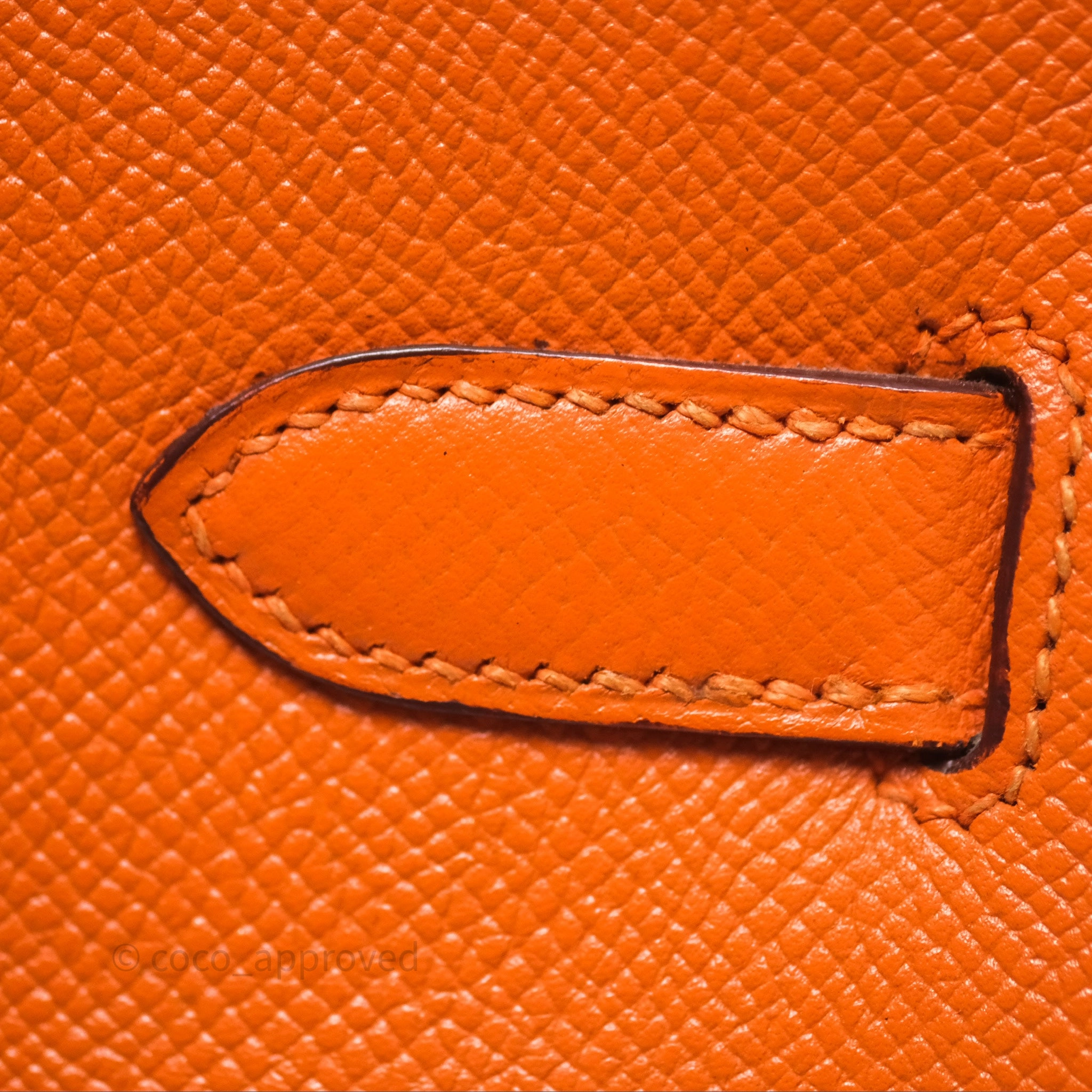Herms Birkin 30 Retourne Orange Epsom Palladium Hardware
