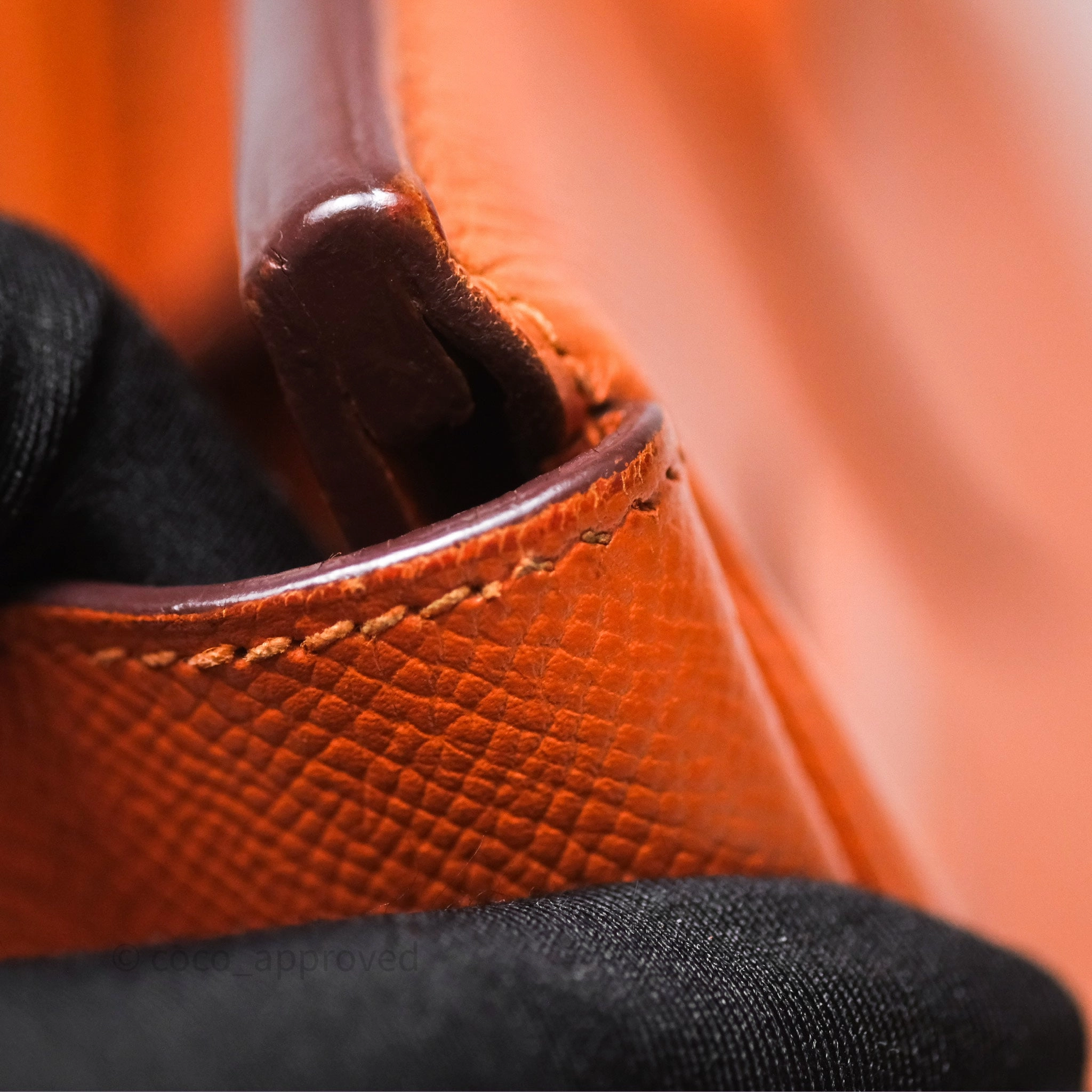 Herms Birkin 30 Retourne Orange Epsom Palladium Hardware
