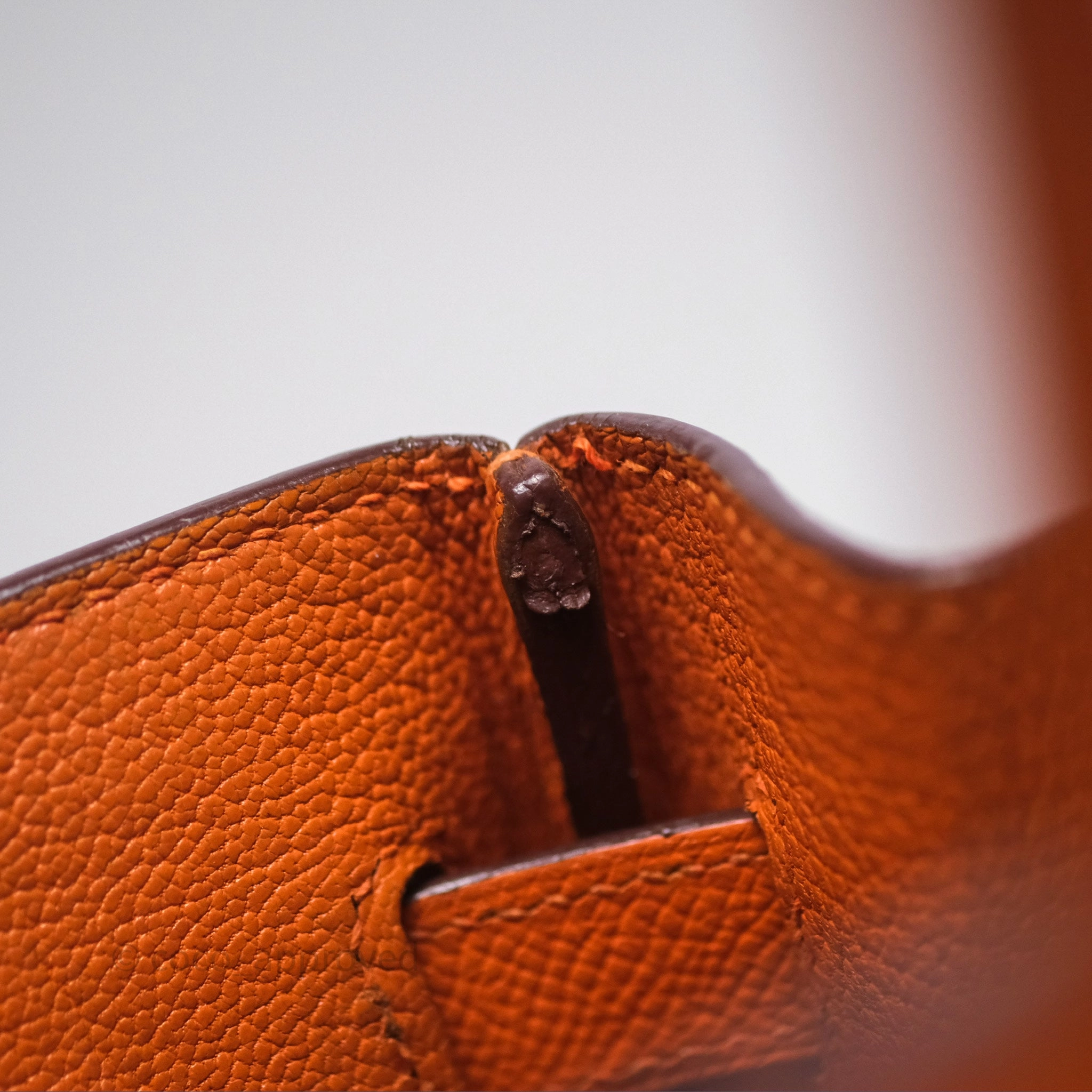 Herms Birkin 30 Retourne Orange Epsom Palladium Hardware