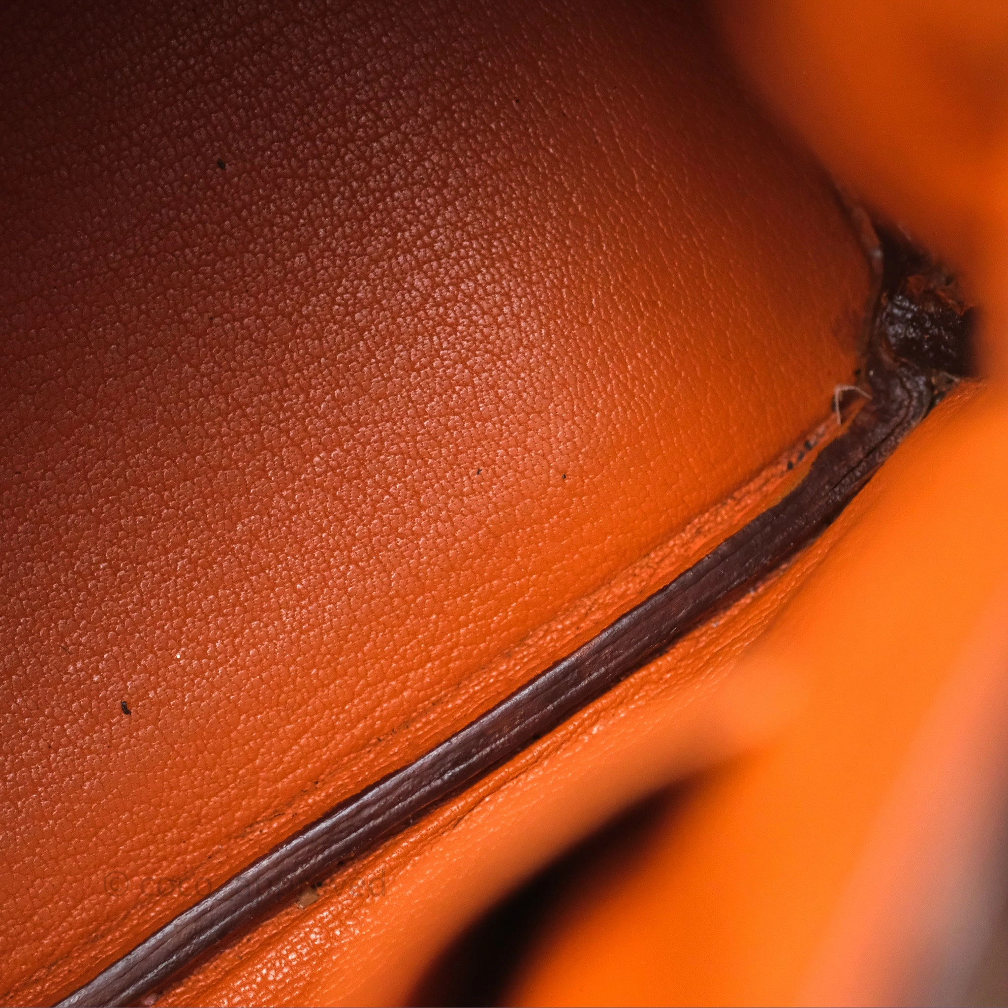 Herms Birkin 30 Retourne Orange Epsom Palladium Hardware
