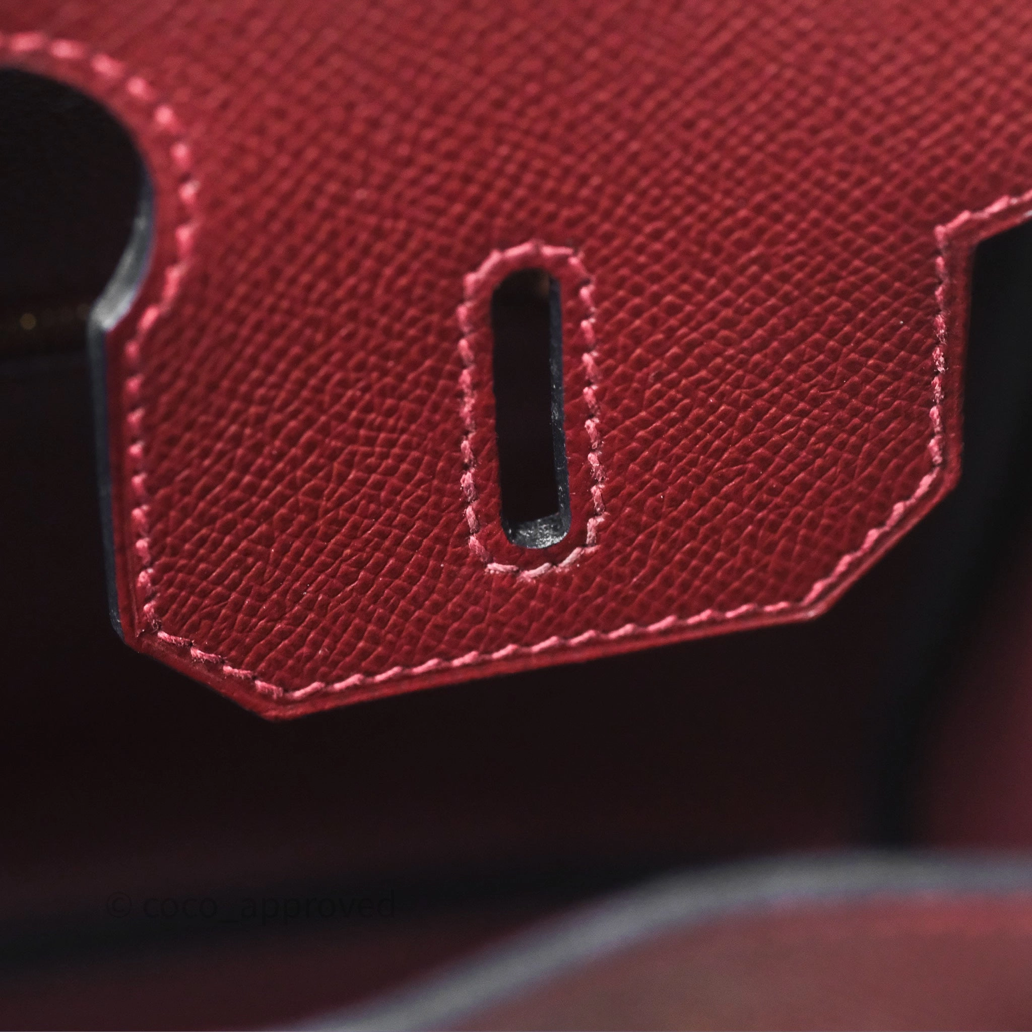 Herms Birkin 30 Retourne Rouge H 55 Epsom Gold Hardware