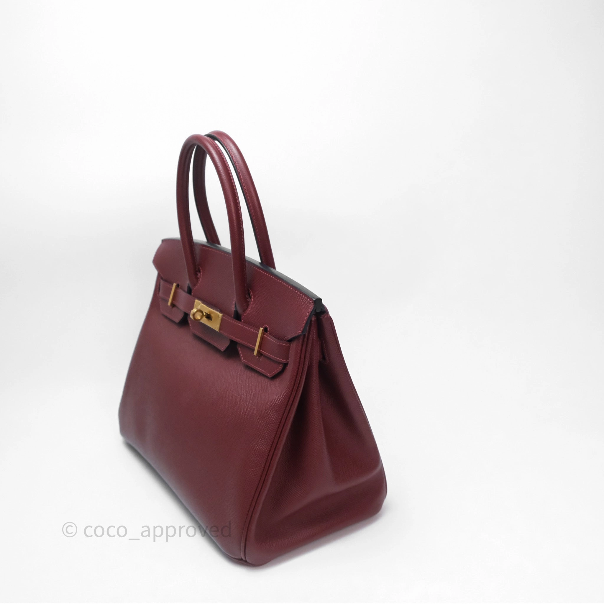 Herms Birkin 30 Retourne Rouge H 55 Epsom Gold Hardware