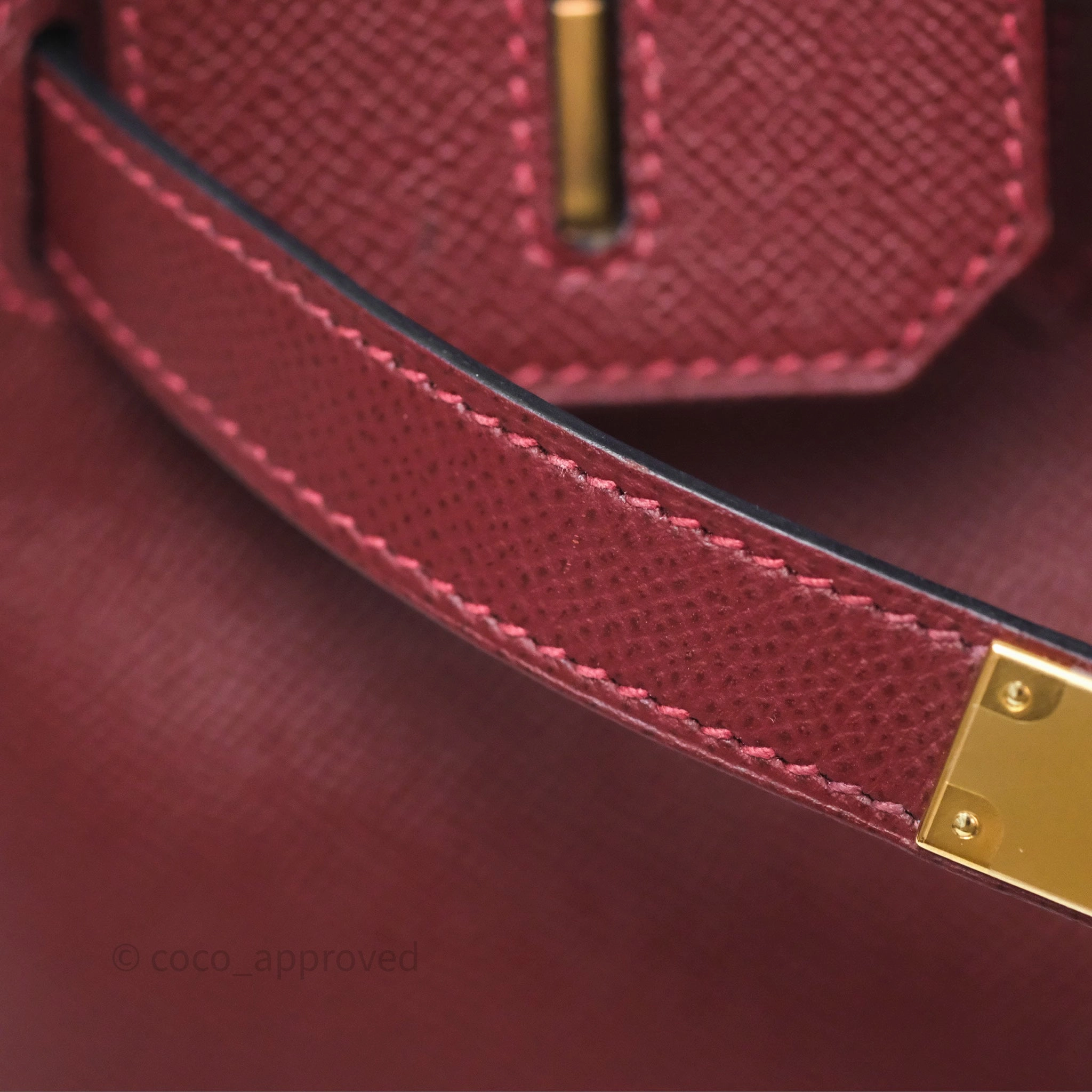 Herms Birkin 30 Retourne Rouge H 55 Epsom Gold Hardware