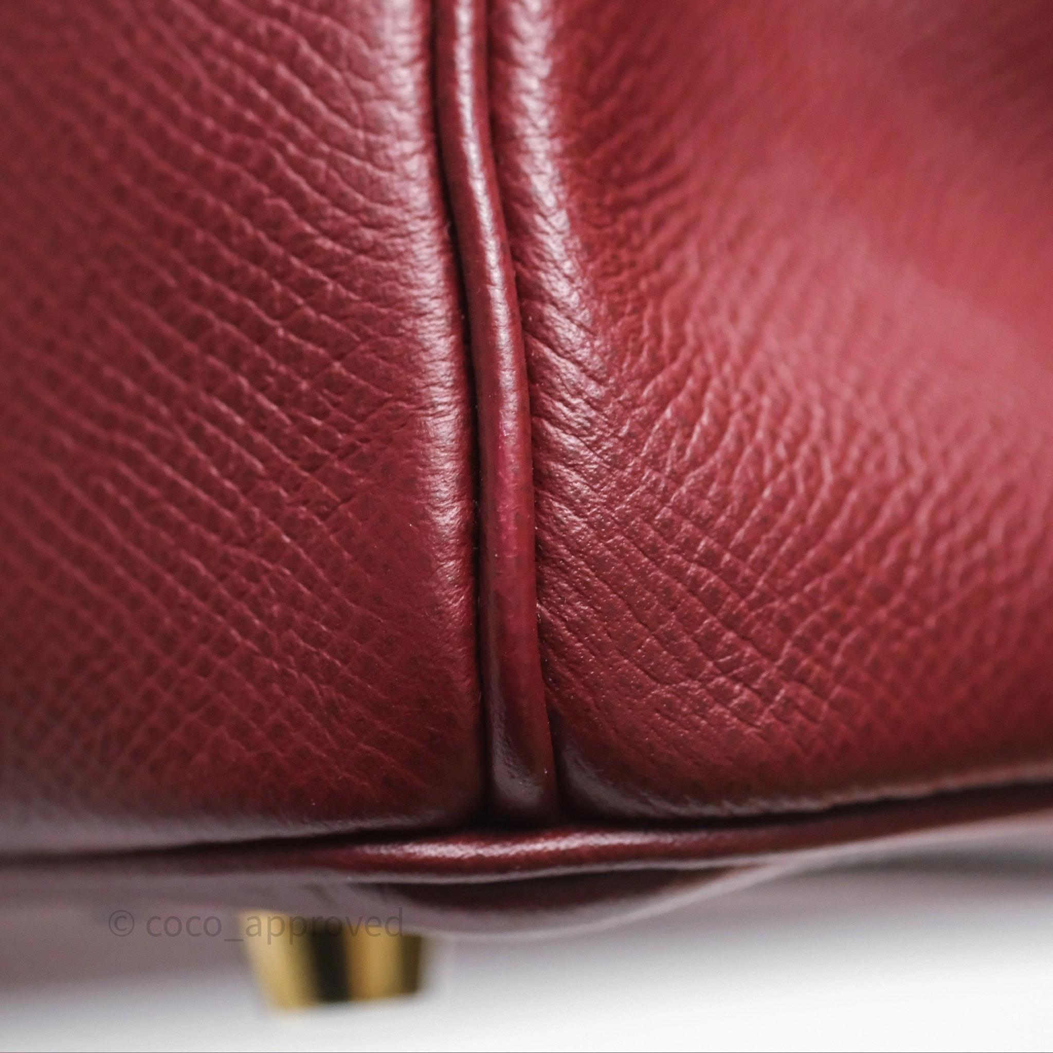 Herms Birkin 30 Retourne Rouge H 55 Epsom Gold Hardware